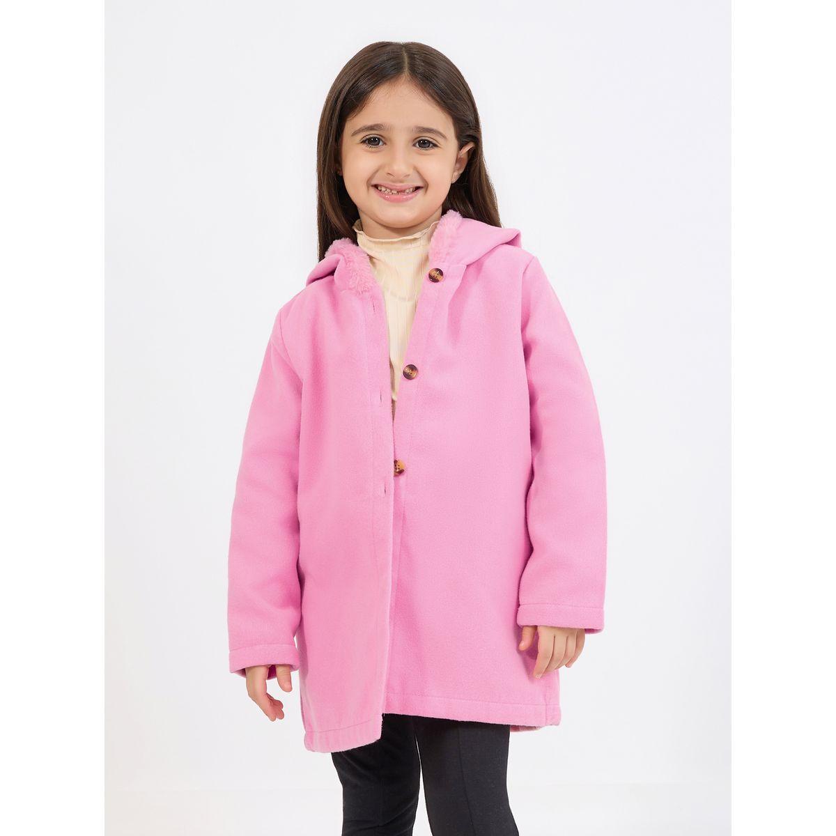 Styli Light Weight Fuzzy Trim Hooded Coat-girls-clothing-winterwear-jacketsandcoats-image-3