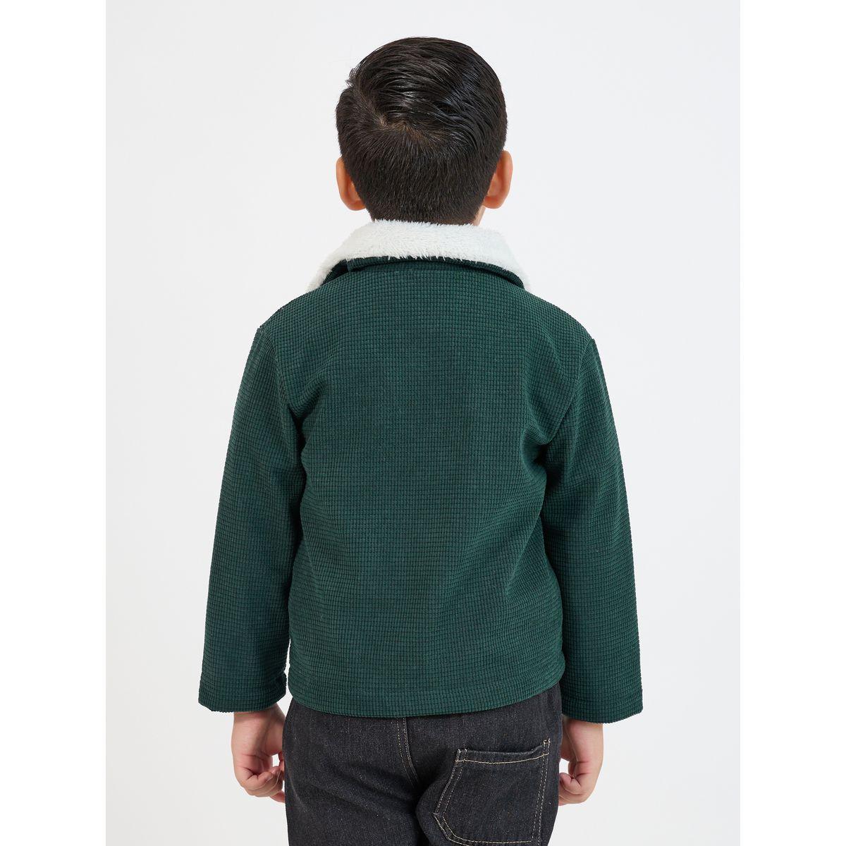 Styli Front Flap Pocket Texture Thermal Lined Coat-boys-clothing-jacketsandcoats-image-4