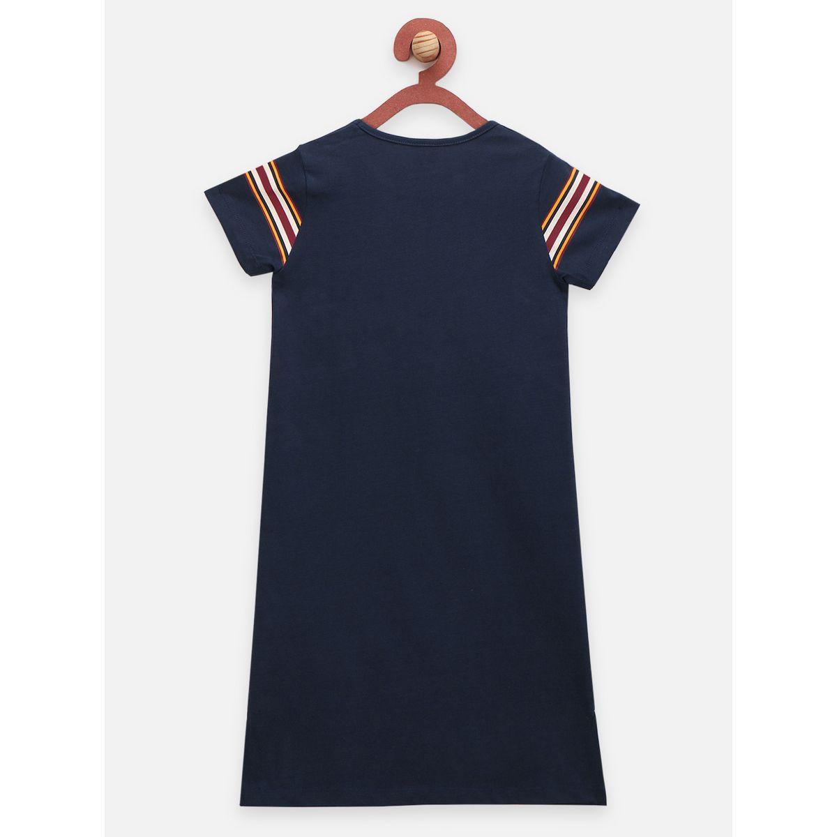 فستان ميدي مطبع بطبعة حرف ليل بيكس × ستايلي-girls-clothing-dressesandjumpsuits-image-2
