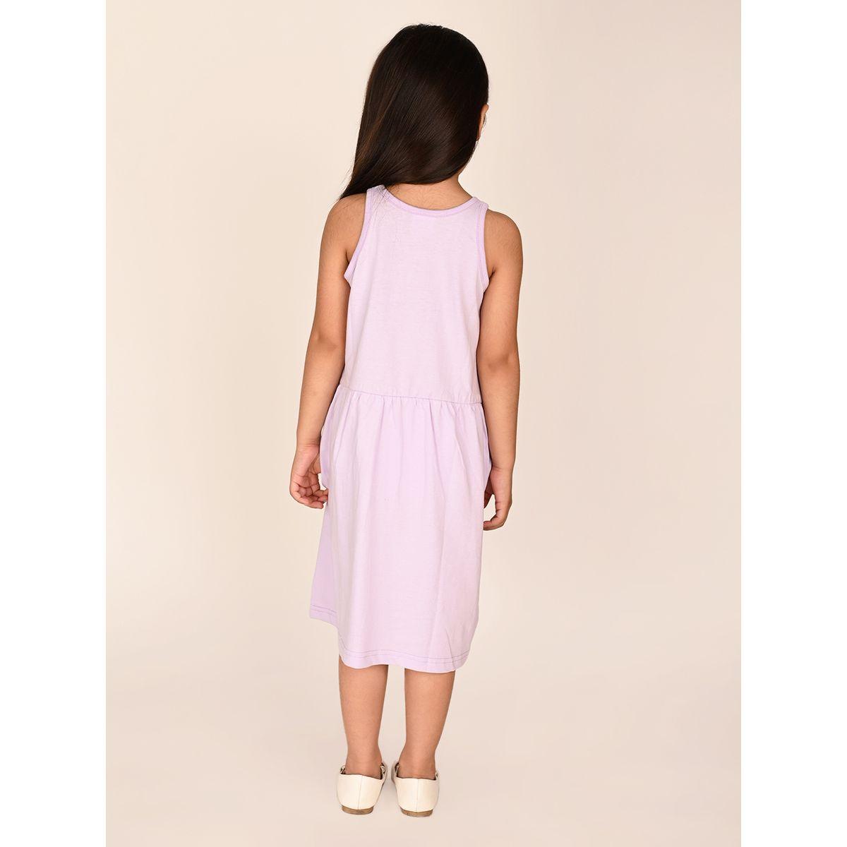 فستان بطبعة جرافيك وياقة دائرية ليل بيكس × ستايلي-girls-clothing-dressesandjumpsuits-image-5