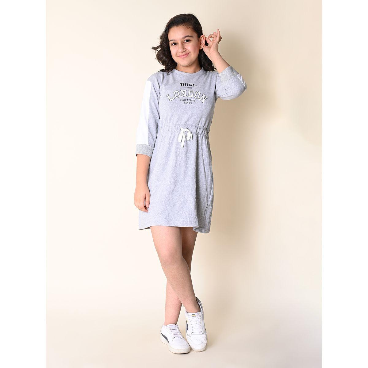 LilPicks X Styli  Slogan Print Mini Dress-girls-clothing-dressesandjumpsuits-image-3