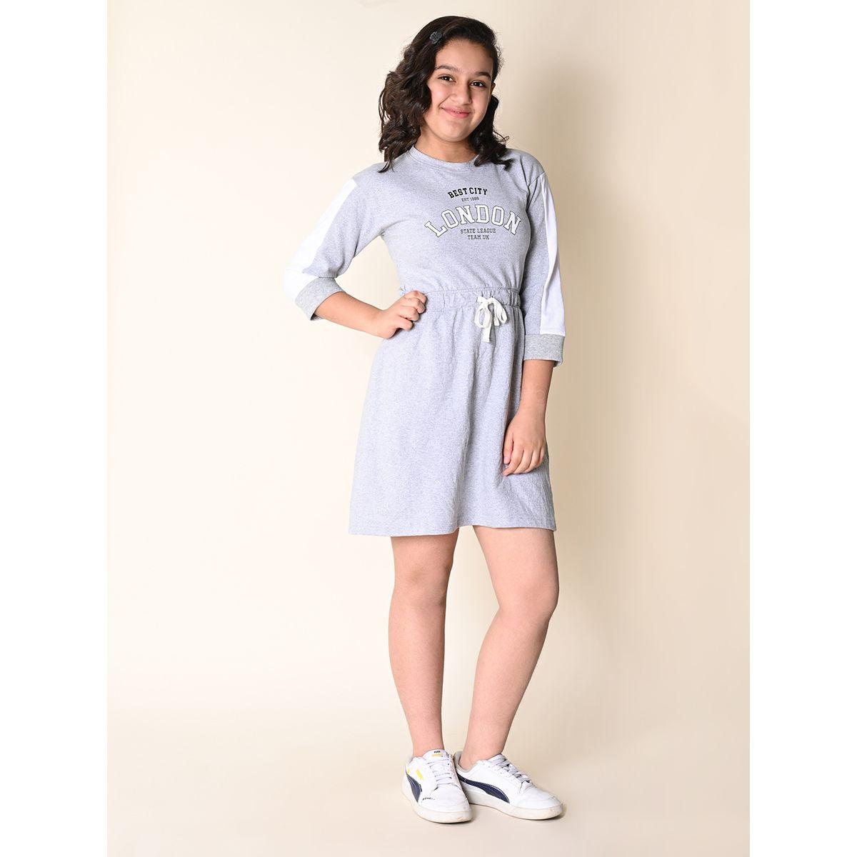 LilPicks X Styli  Slogan Print Mini Dress-girls-clothing-dressesandjumpsuits-image-4
