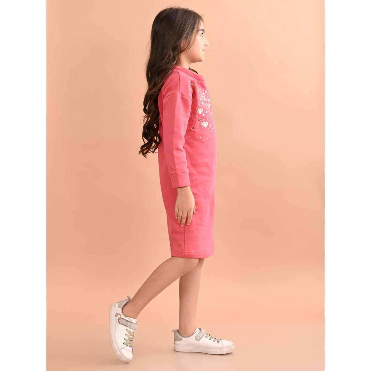 LilPicks Sequined Knee Length Dress-girls-clothing-dressesandjumpsuits-image-2