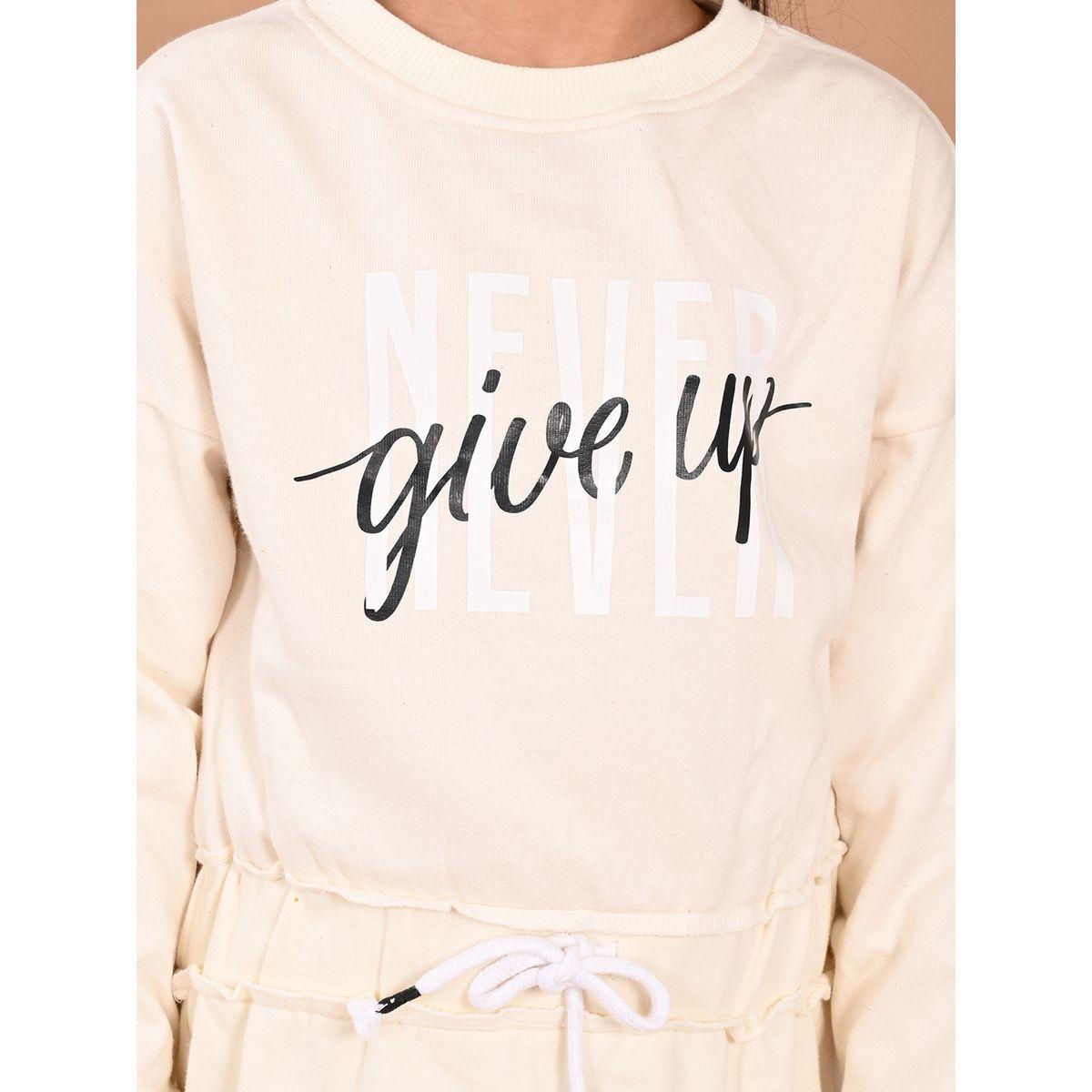 فستان بطول الركبة وطبعة كتابة ليل بيكس × ستايلي-girls-clothing-dressesandjumpsuits-image-5