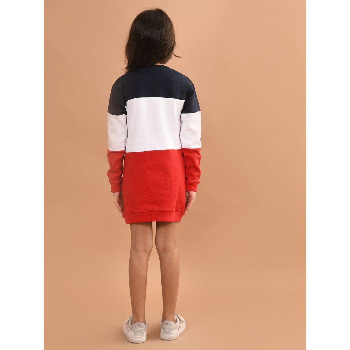 LilPicks X Styli  Colorblock Knee Length Dress-girls-clothing-dressesandjumpsuits-image-3