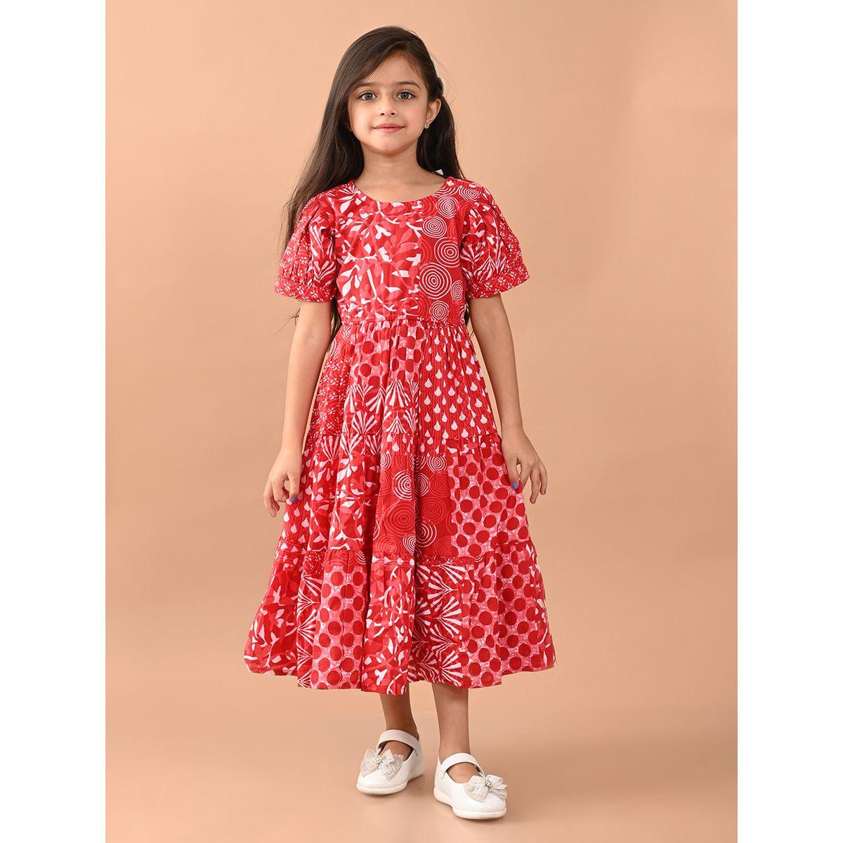 LilPicks X Styli  Printed Short Sleeves Dress-girls-clothing-dressesandjumpsuits-image-3