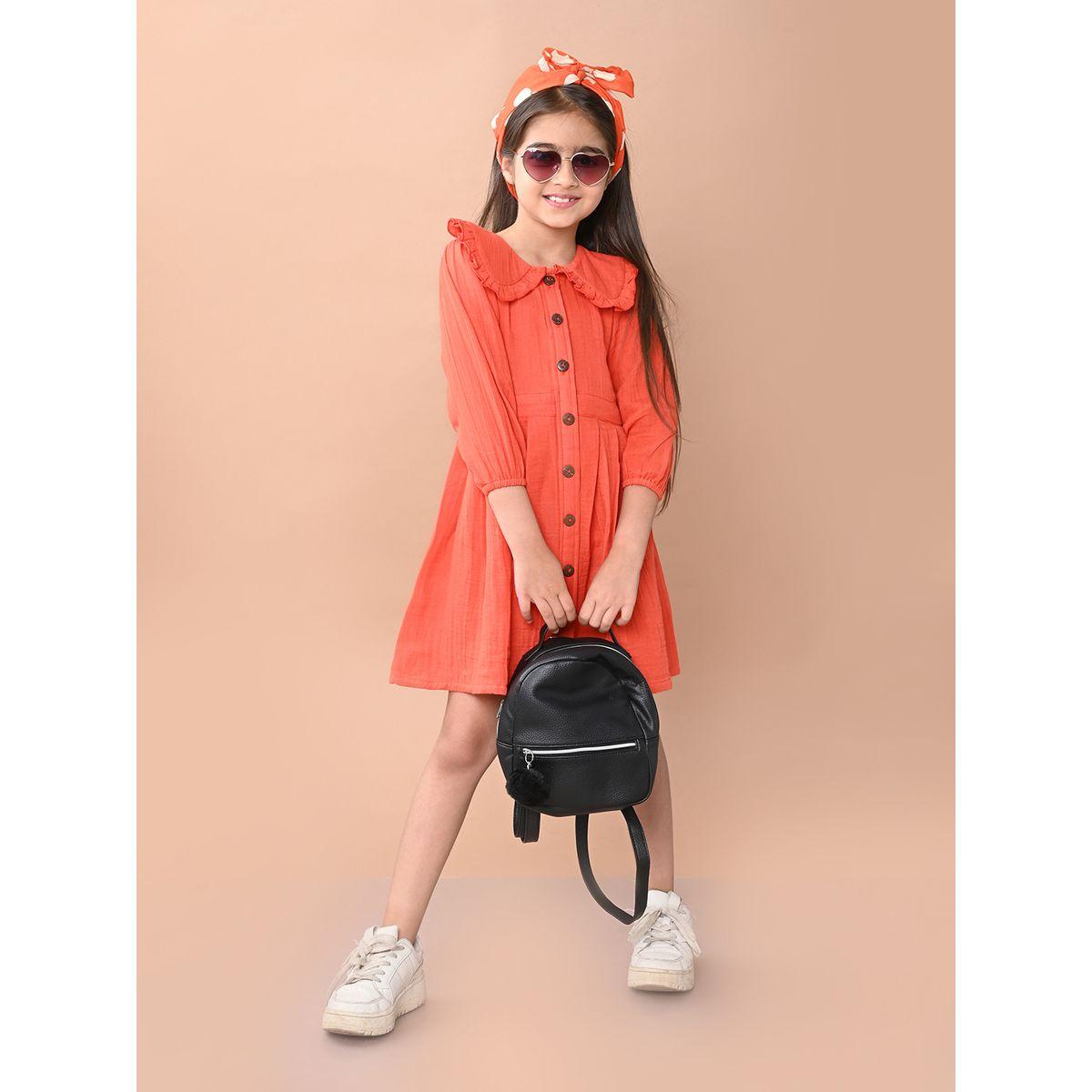 LilPicks X Styli  Fit & Flare Knee Length Dress-girls-clothing-dressesandjumpsuits-image-5