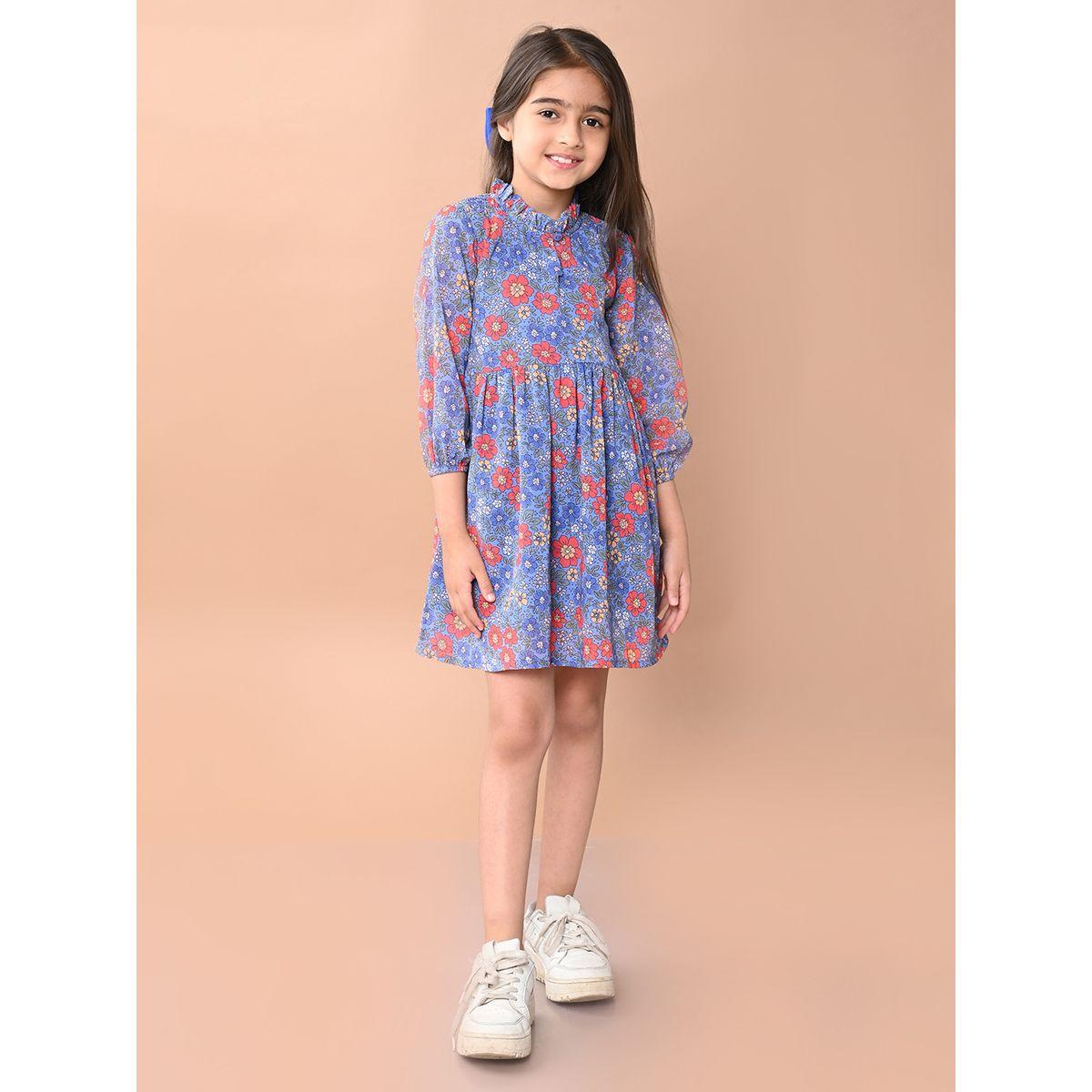 LilPicks X Styli  Floral Print Fit & Flare Dress-girls-clothing-dressesandjumpsuits-image-1