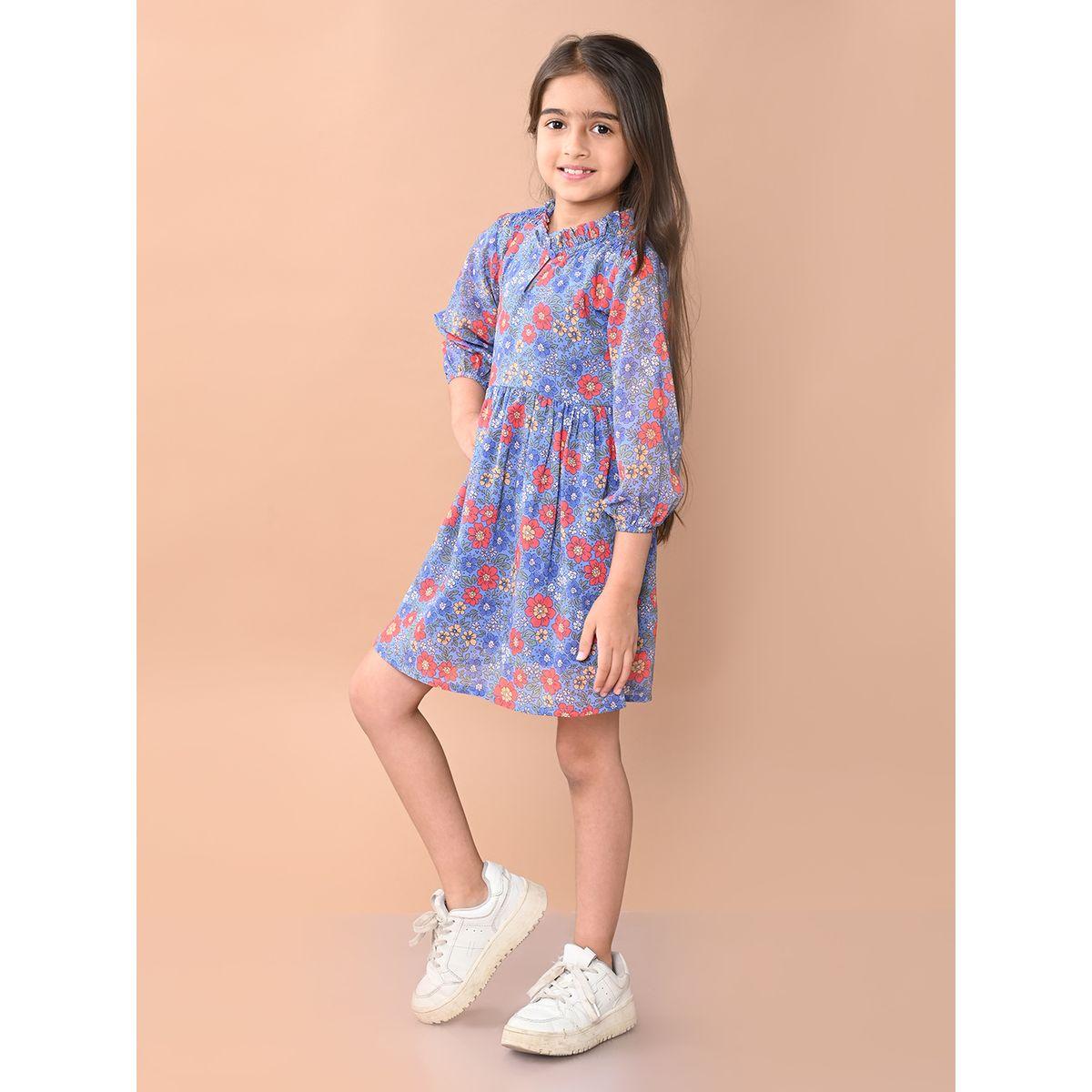 LilPicks X Styli  Floral Print Fit & Flare Dress-girls-clothing-dressesandjumpsuits-image-2