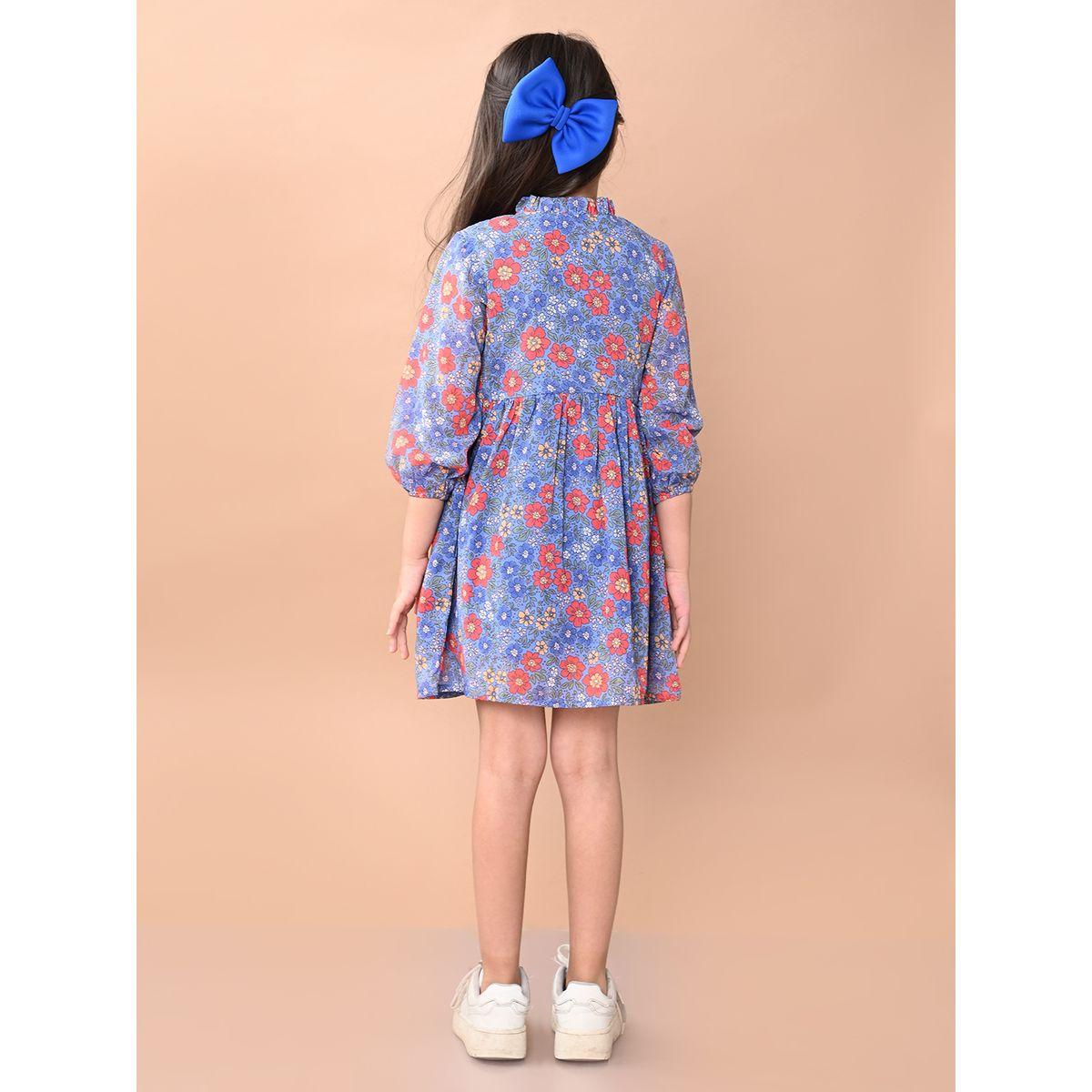 LilPicks X Styli  Floral Print Fit & Flare Dress-girls-clothing-dressesandjumpsuits-image-3