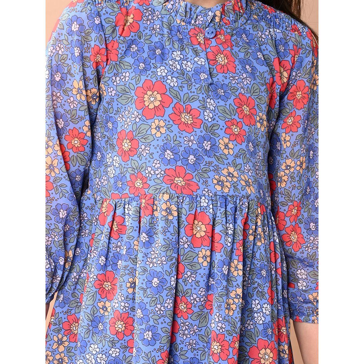 LilPicks X Styli  Floral Print Fit & Flare Dress-girls-clothing-dressesandjumpsuits-image-4