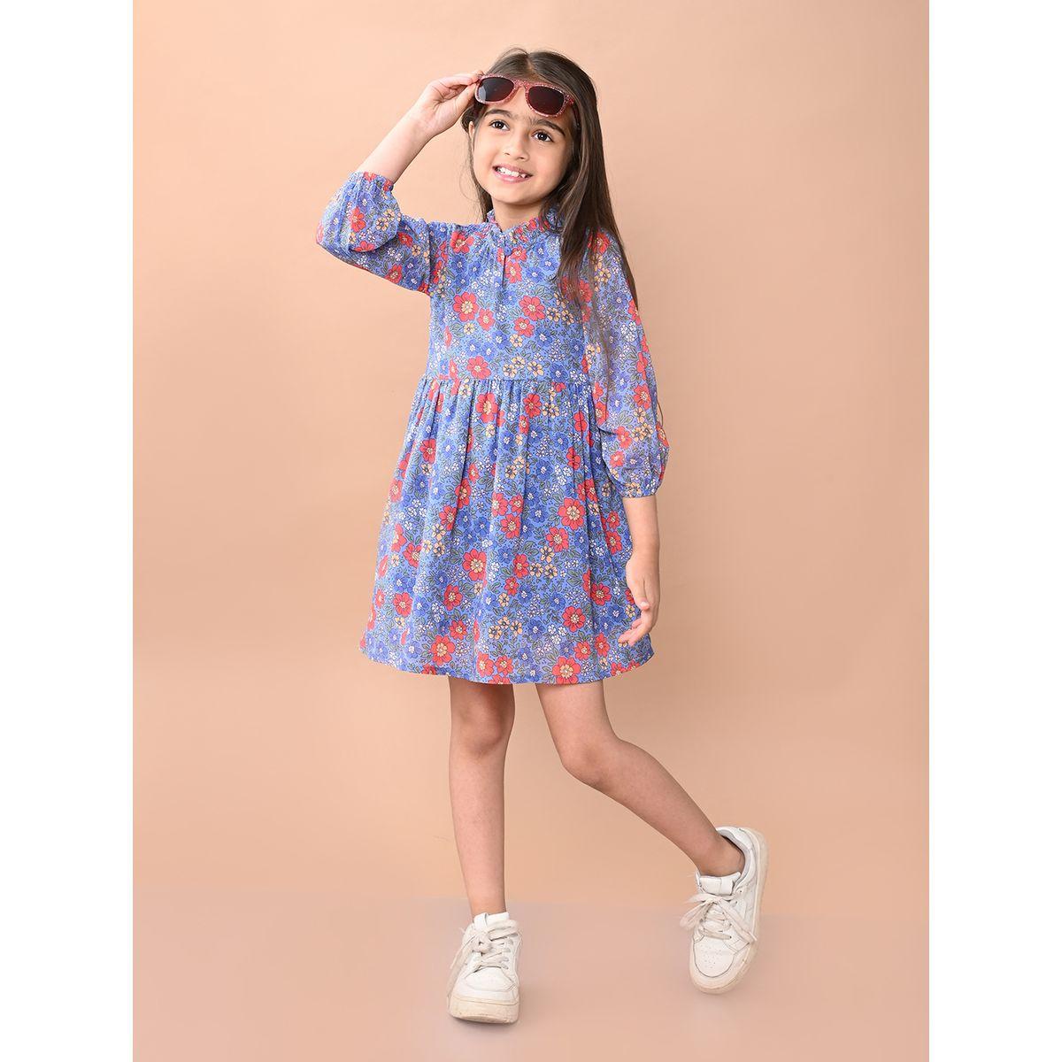 LilPicks X Styli  Floral Print Fit & Flare Dress-girls-clothing-dressesandjumpsuits-image-5