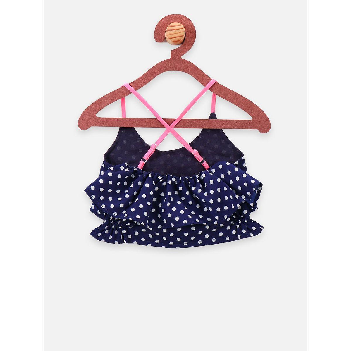 مجموعة من بنطال وبلوزة بطبعة نقاط بولكا ليل بيكس × ستايلي-girls-clothing-setsandcoords-image-5