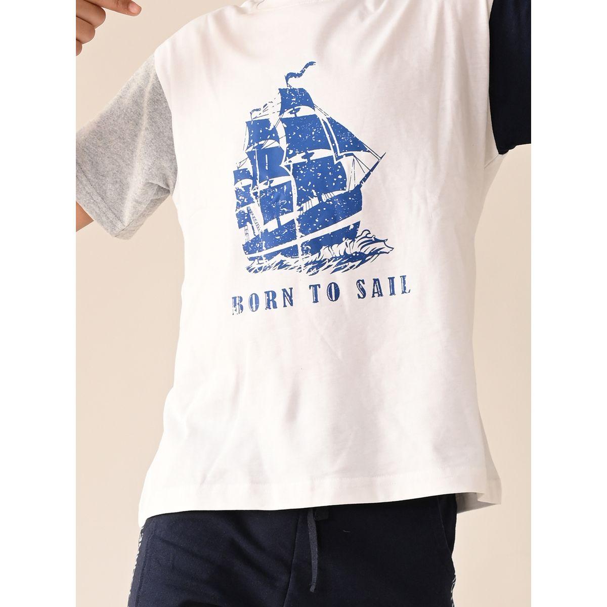 LilPicks X Styli  Graphic Print T-Shirt & Short Set-boys-clothing-setsandcoords-image-2