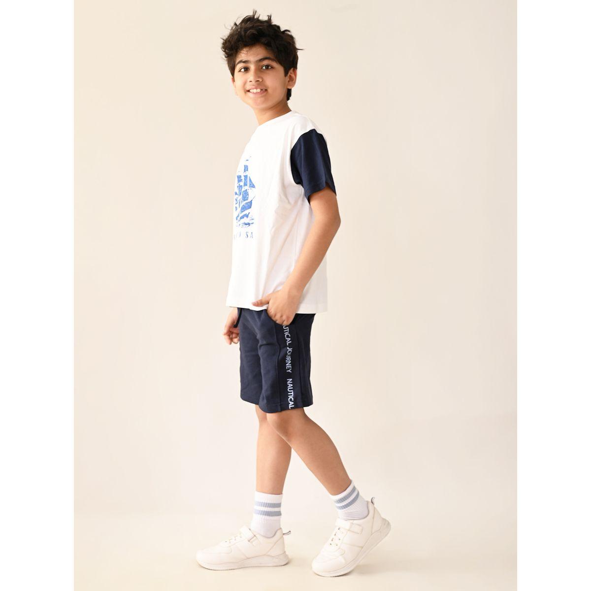 LilPicks X Styli  Graphic Print T-Shirt & Short Set-boys-clothing-setsandcoords-image-4