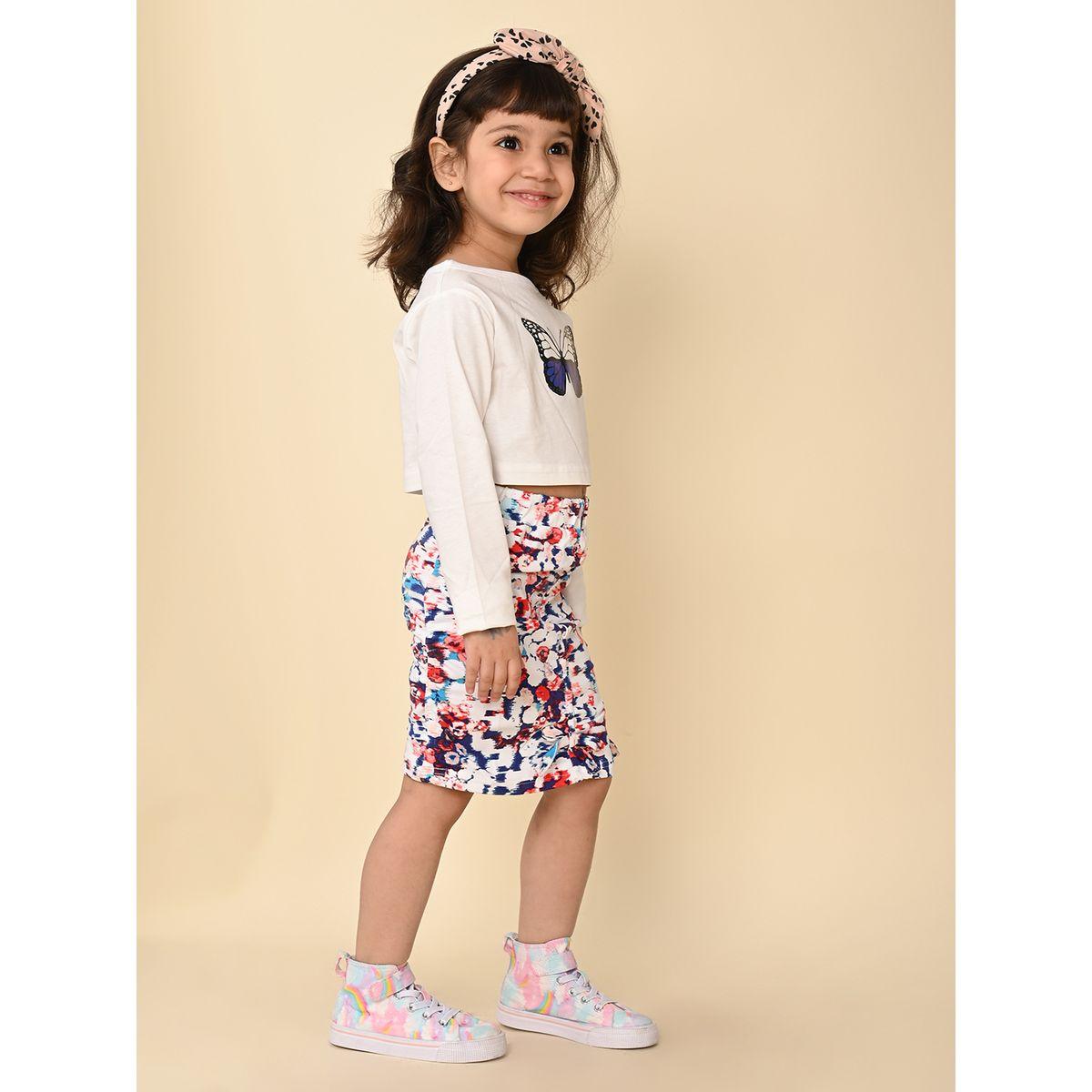 LilPicks X Styli  Graphic Print T-Shirt & Skirt Co-Ords Set-girls-clothing-setsandcoords-image-3