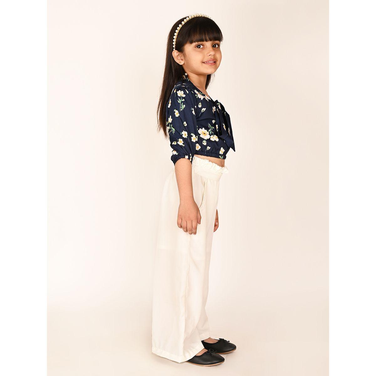 LilPicks X Styli  Floral Printed Top & Solid Oversized Pant Co-Ords Set-girls-clothing-setsandcoords-image-3