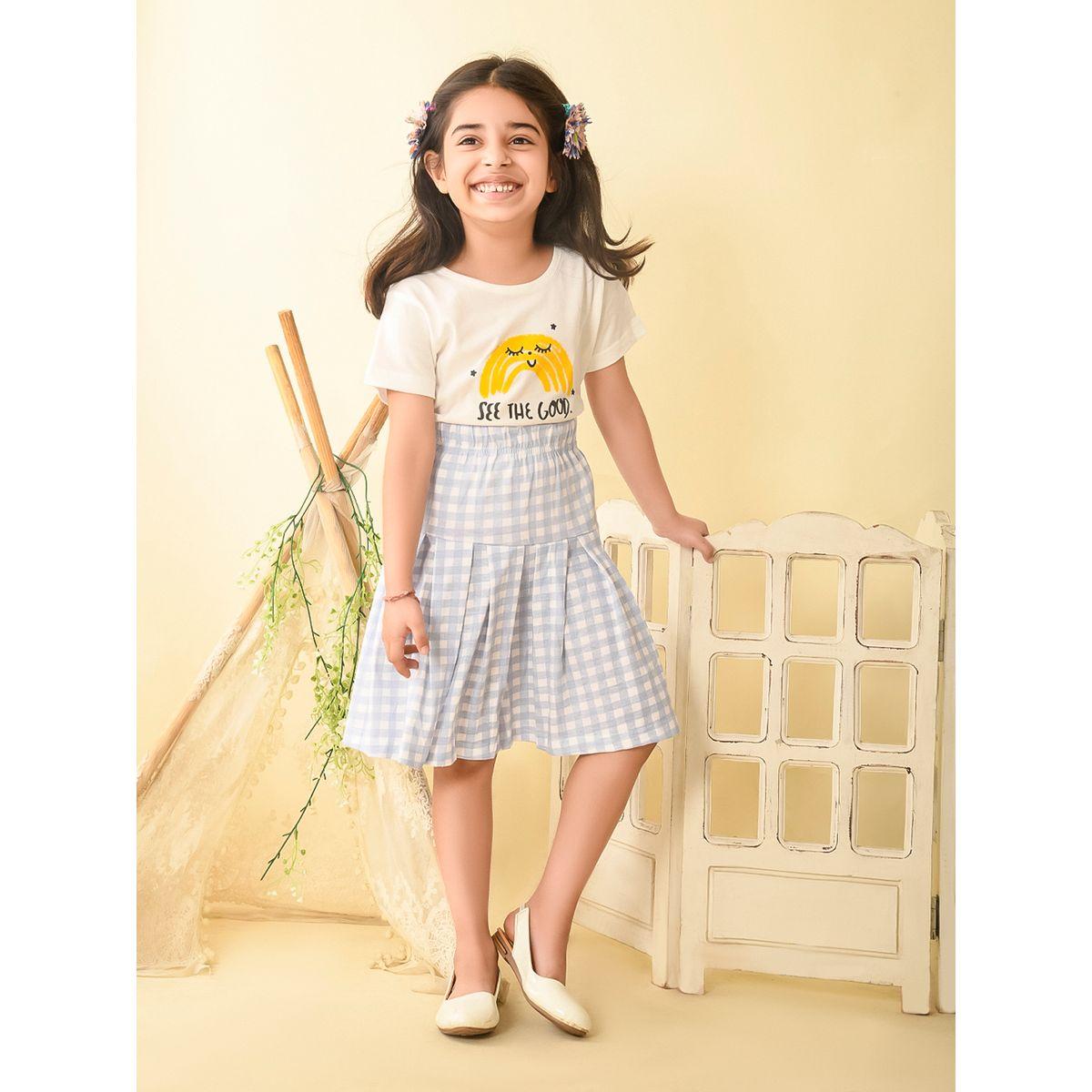 LilPicks X Styli  Graphic Print T-Shirt & Skirt Co-Ords Set-girls-clothing-setsandcoords-image-1
