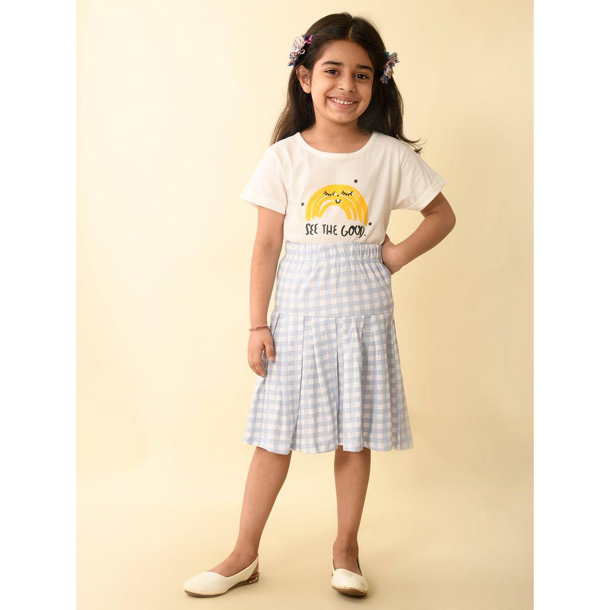 LilPicks X Styli  Graphic Print T-Shirt & Skirt Co-Ords Set-girls-clothing-setsandcoords-image-3
