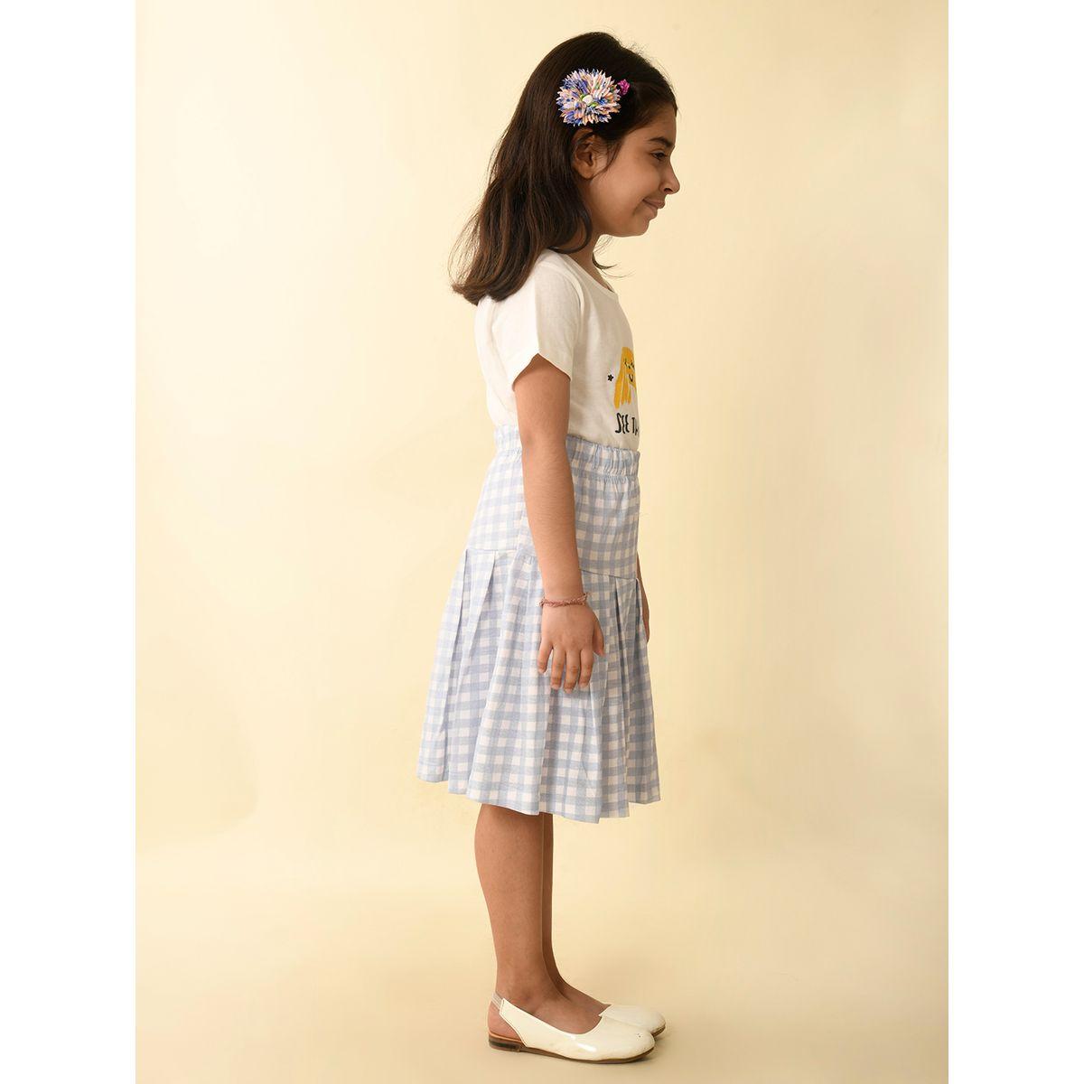 LilPicks X Styli  Graphic Print T-Shirt & Skirt Co-Ords Set-girls-clothing-setsandcoords-image-4
