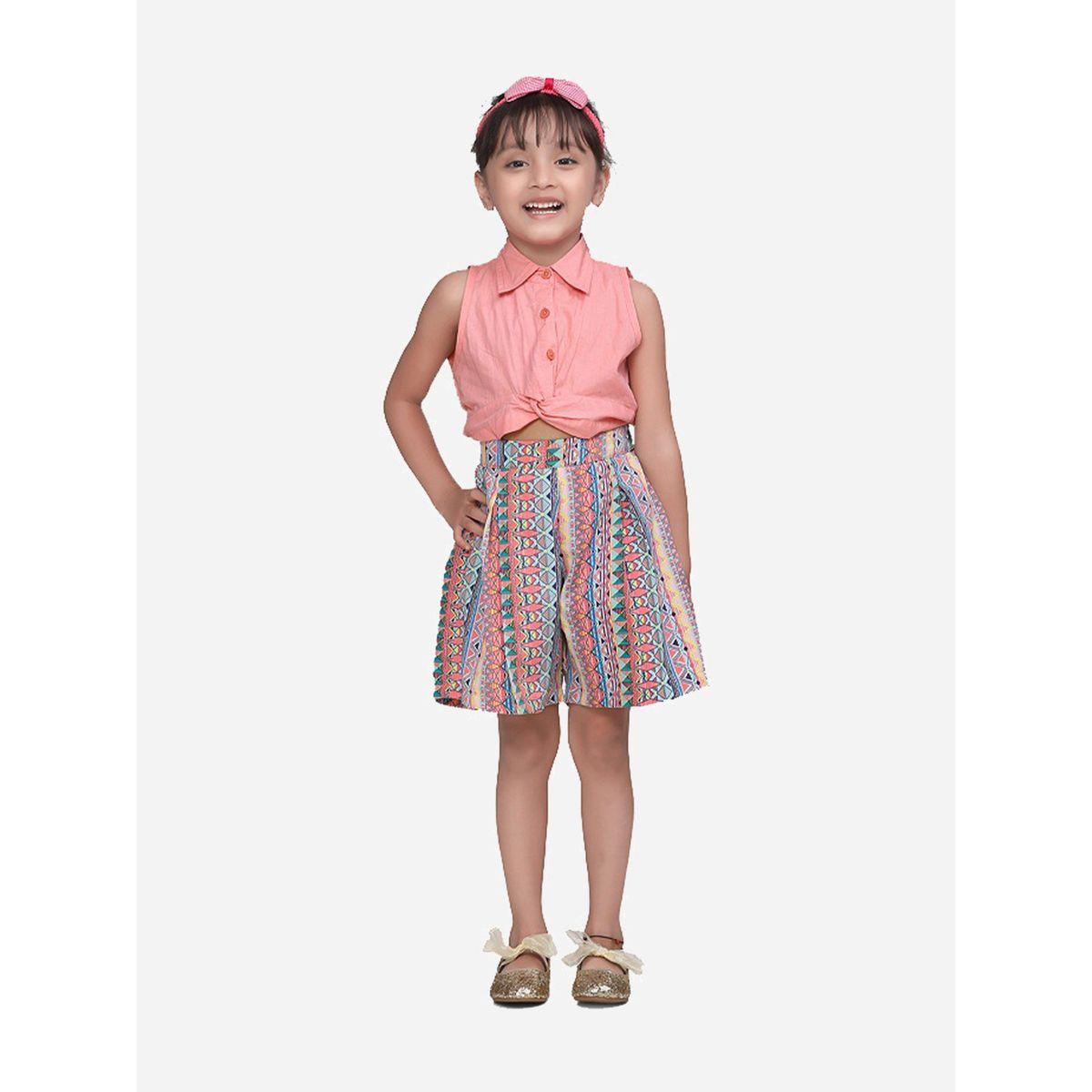 LilPicks X Styli  Geometric Print Collar Neck Romper-girls-clothing-rompers-image-1