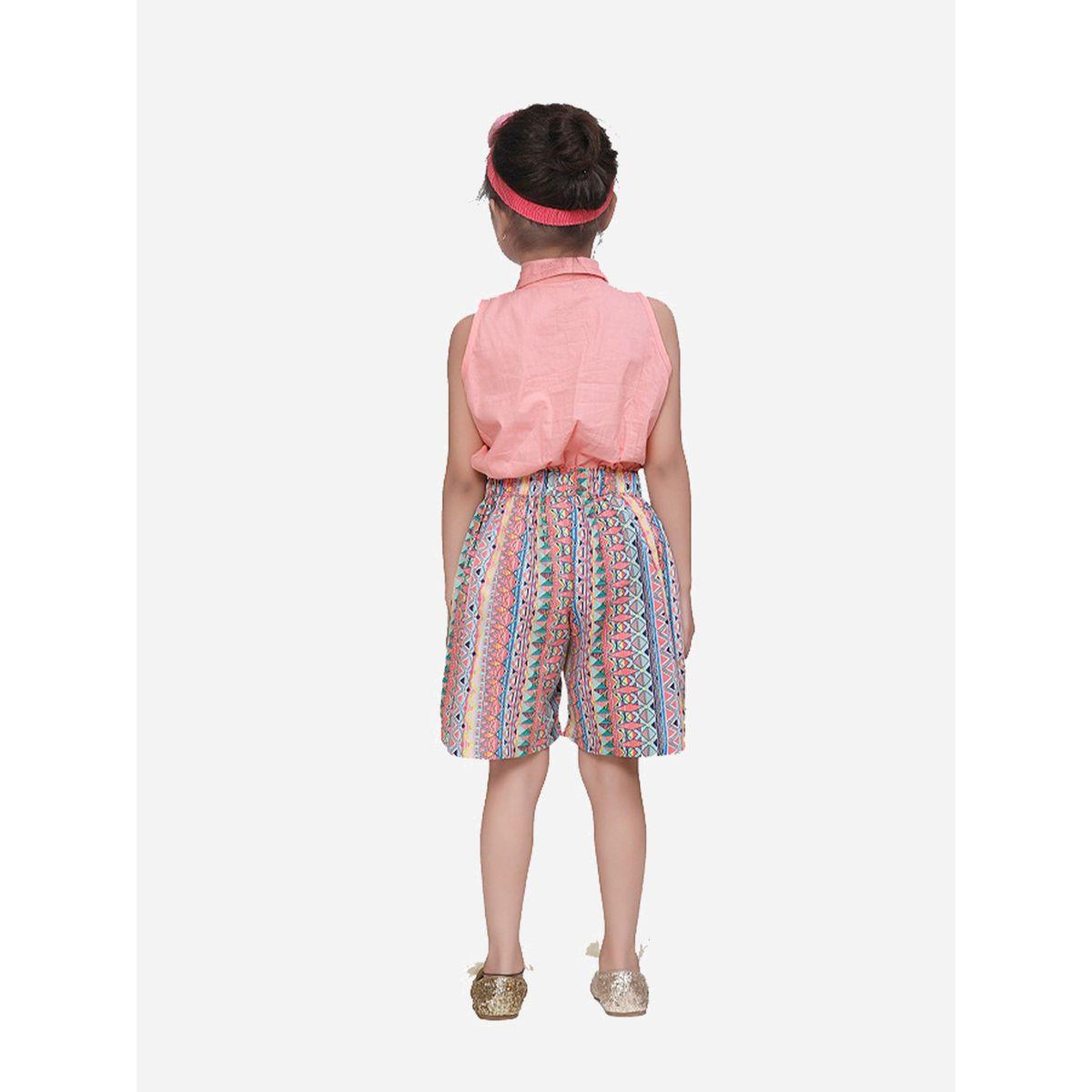 LilPicks X Styli  Geometric Print Collar Neck Romper-girls-clothing-rompers-image-5