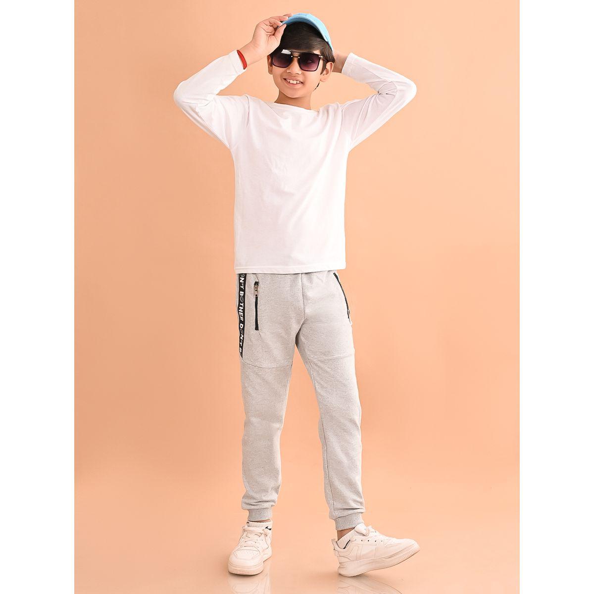 LilPicks Text Print Ankle Length Joggers-boys-clothing-bottoms-joggersandtrackpants-image-1