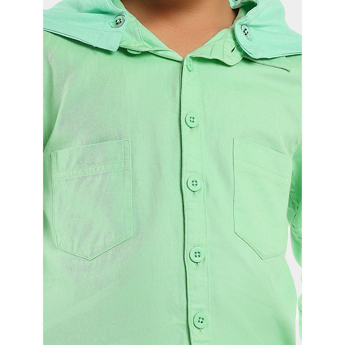 قميص بجيوب على الصدر وياقة هودي ليل بيكس × ستايلي-boys-clothing-shirts-image-2