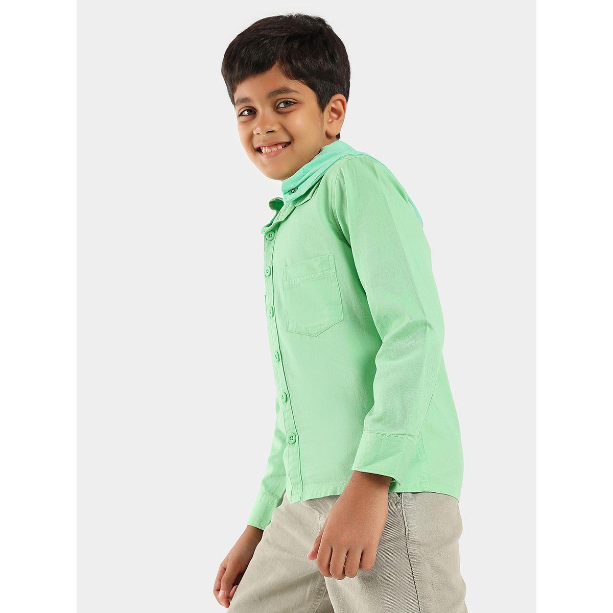 قميص بجيوب على الصدر وياقة هودي ليل بيكس × ستايلي-boys-clothing-shirts-image-4