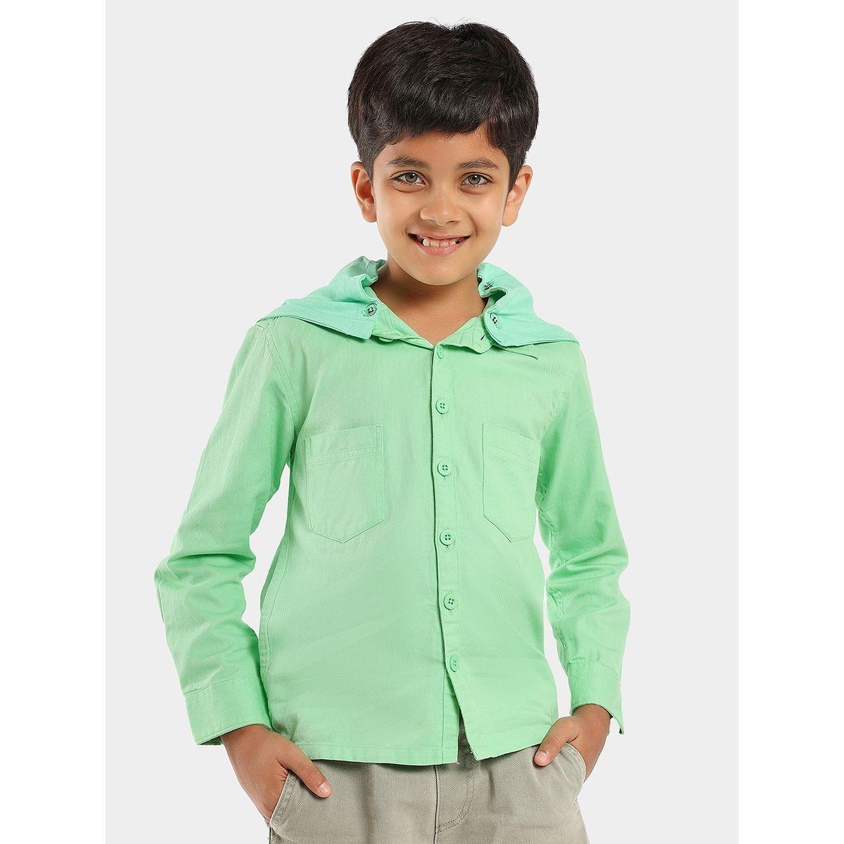 قميص بجيوب على الصدر وياقة هودي ليل بيكس × ستايلي-boys-clothing-shirts-image-5