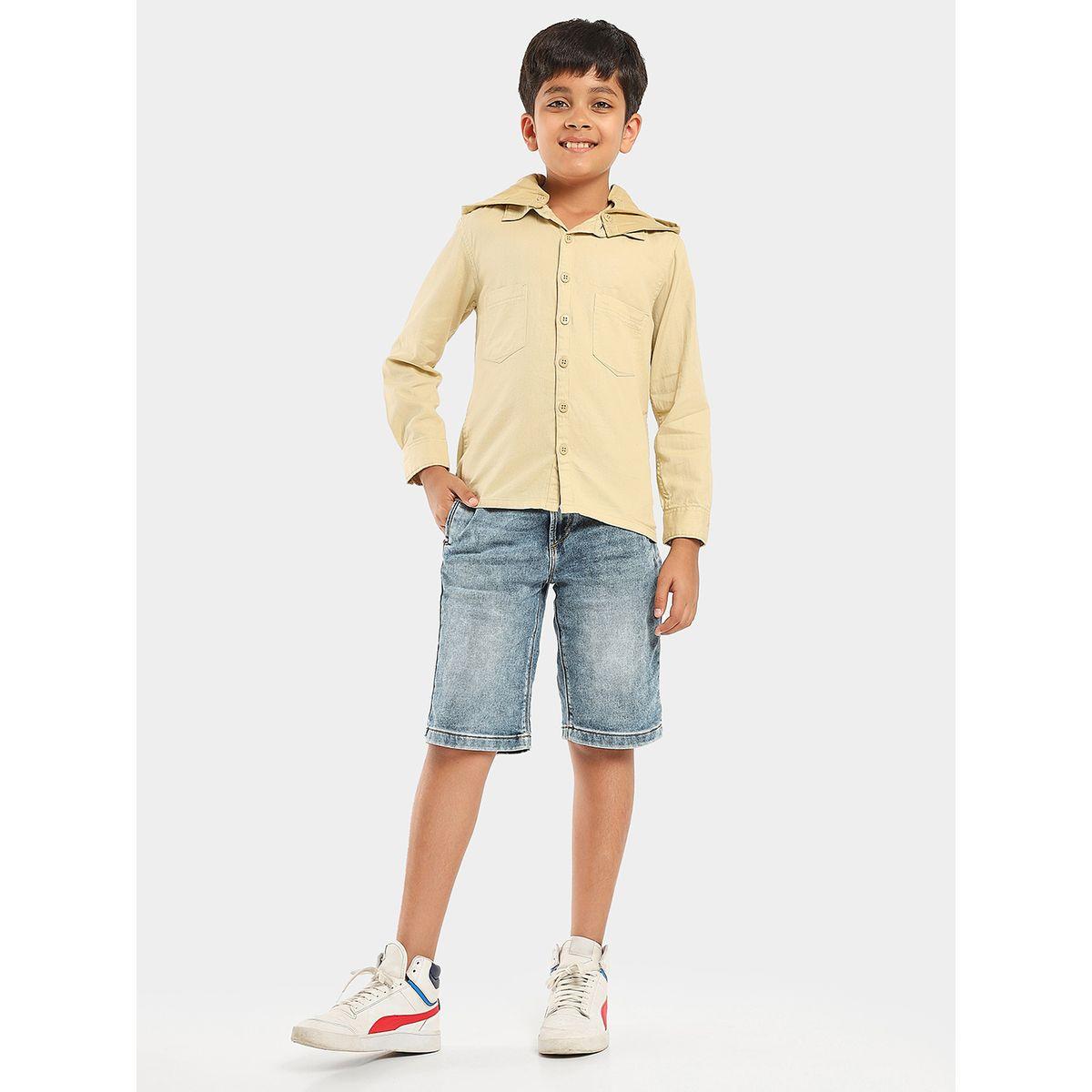LilPicks X Styli  Hooded Pocket Front Shirt-boys-clothing-shirts-image-1