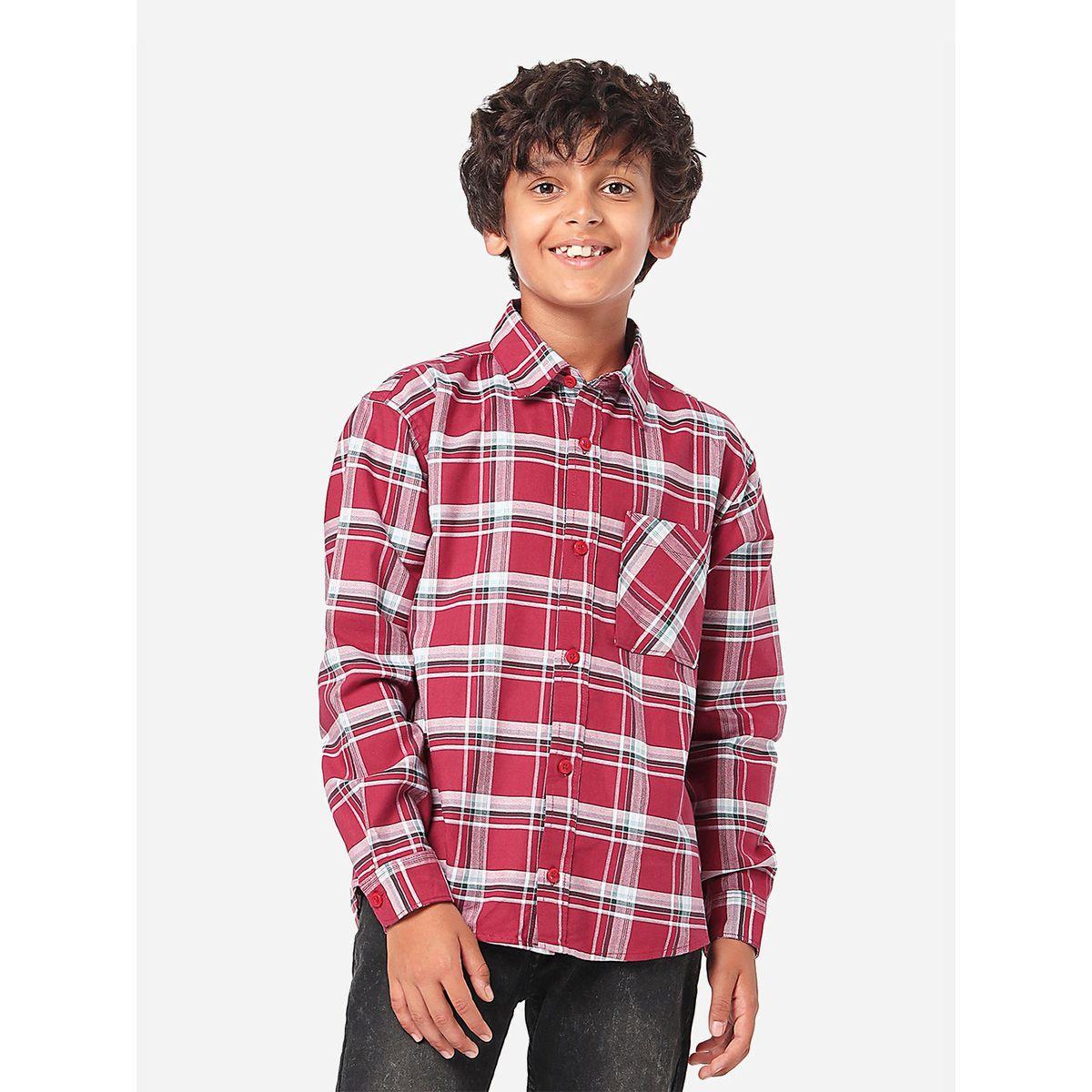 LilPicks X Styli  Checked Shirt with Long Sleeves-boys-clothing-shirts-image-2