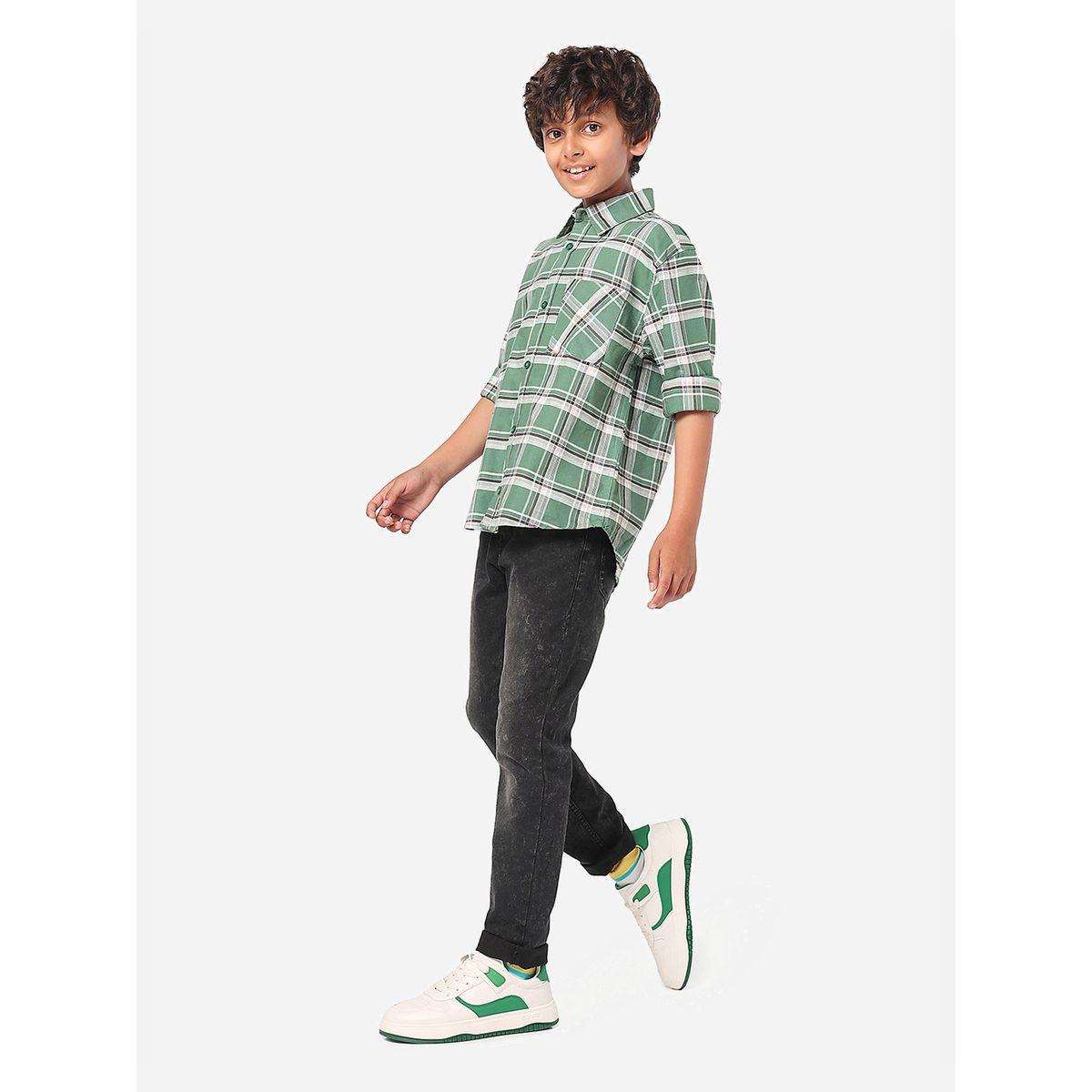 LilPicks X Styli  Checked Shirt with Long Sleeves-boys-clothing-shirts-image-1
