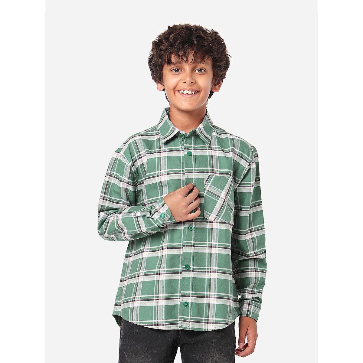 LilPicks X Styli  Checked Shirt with Long Sleeves-boys-clothing-shirts-image-2