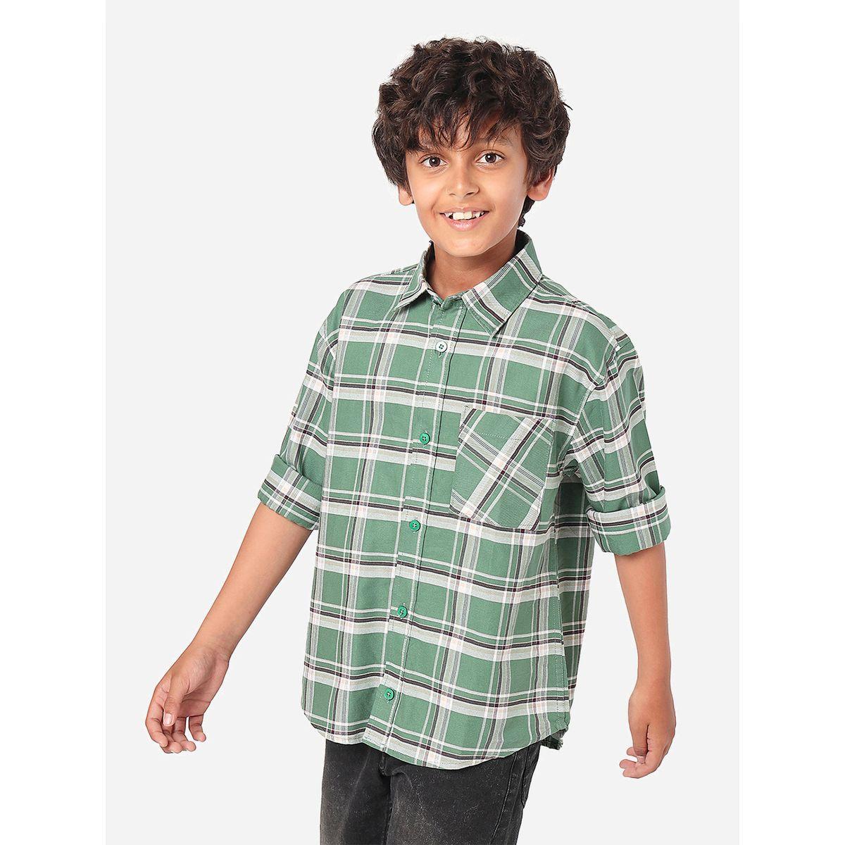 LilPicks X Styli  Checked Shirt with Long Sleeves-boys-clothing-shirts-image-6