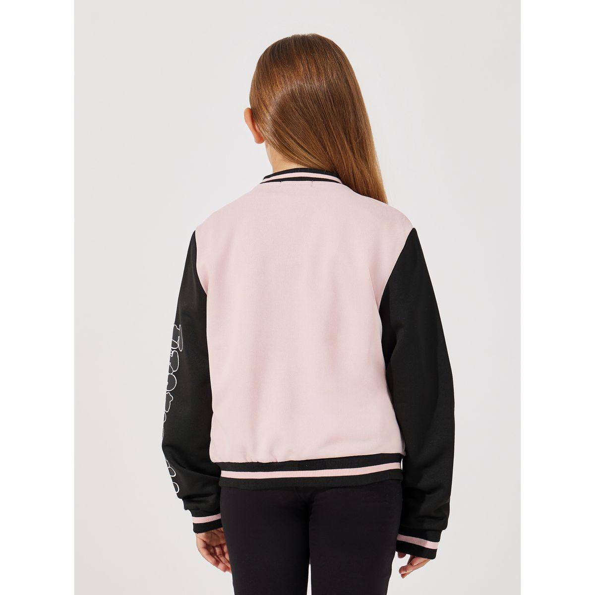 Styli Constrast Printed Sleeve Patch Front Jacket-girls-clothing-jacketsandcoats-image-6