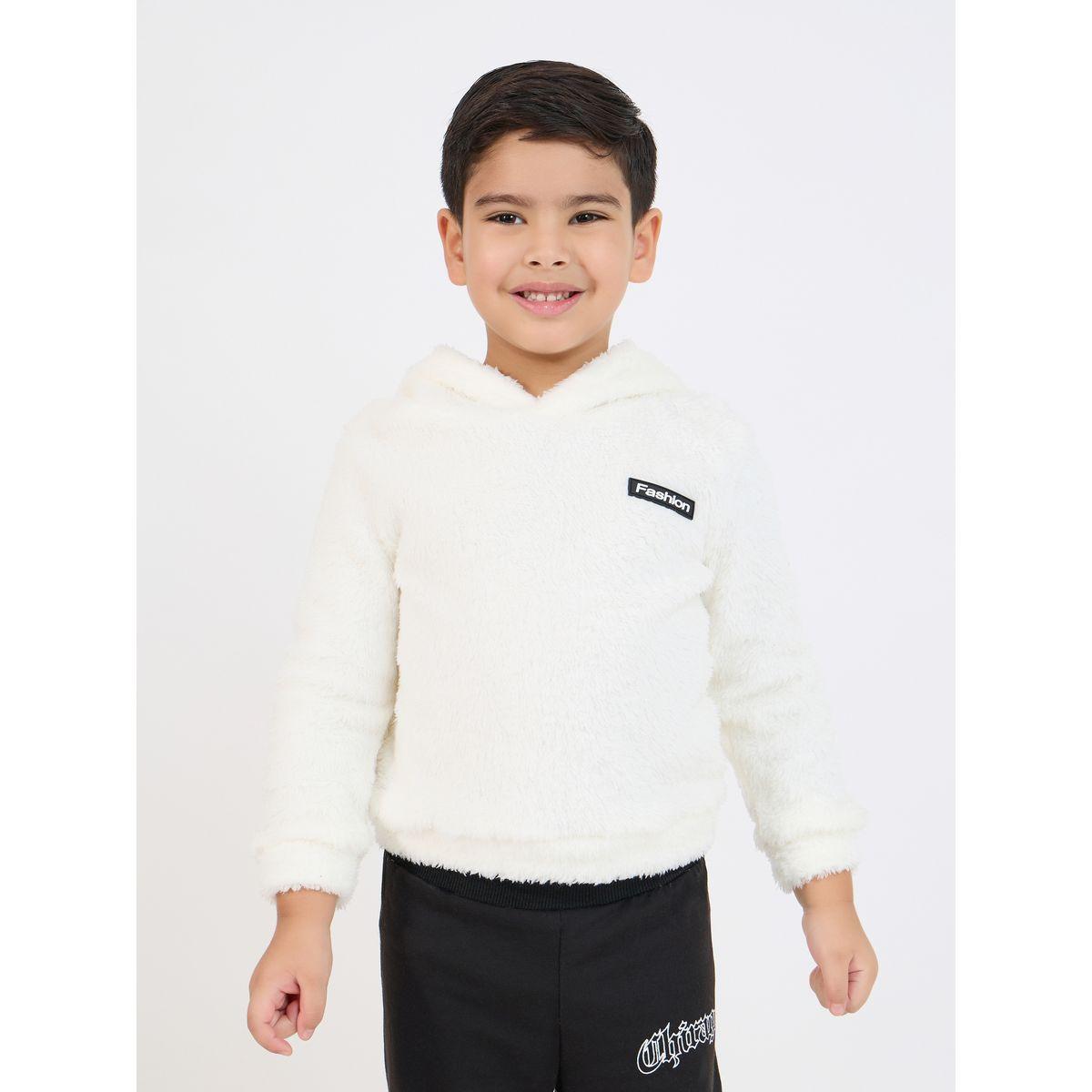 Styli Patch Detail Fax Fuzzy Hoodie-boys-clothing-winterwear-sweatshirts-image-1
