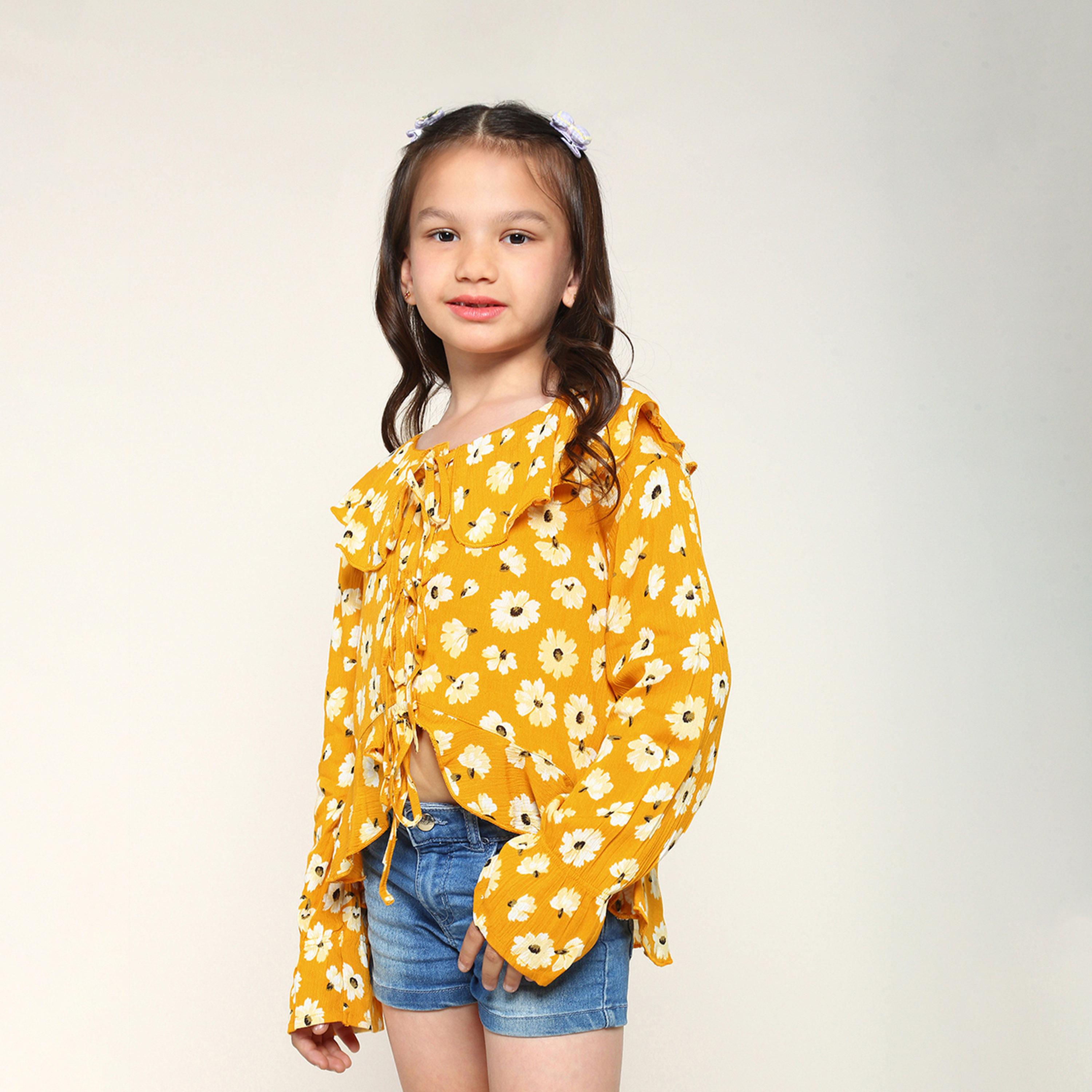 LilPicks X Styli Floral Printed Top For Girls-girls-clothing-blousesandshirts-image-1