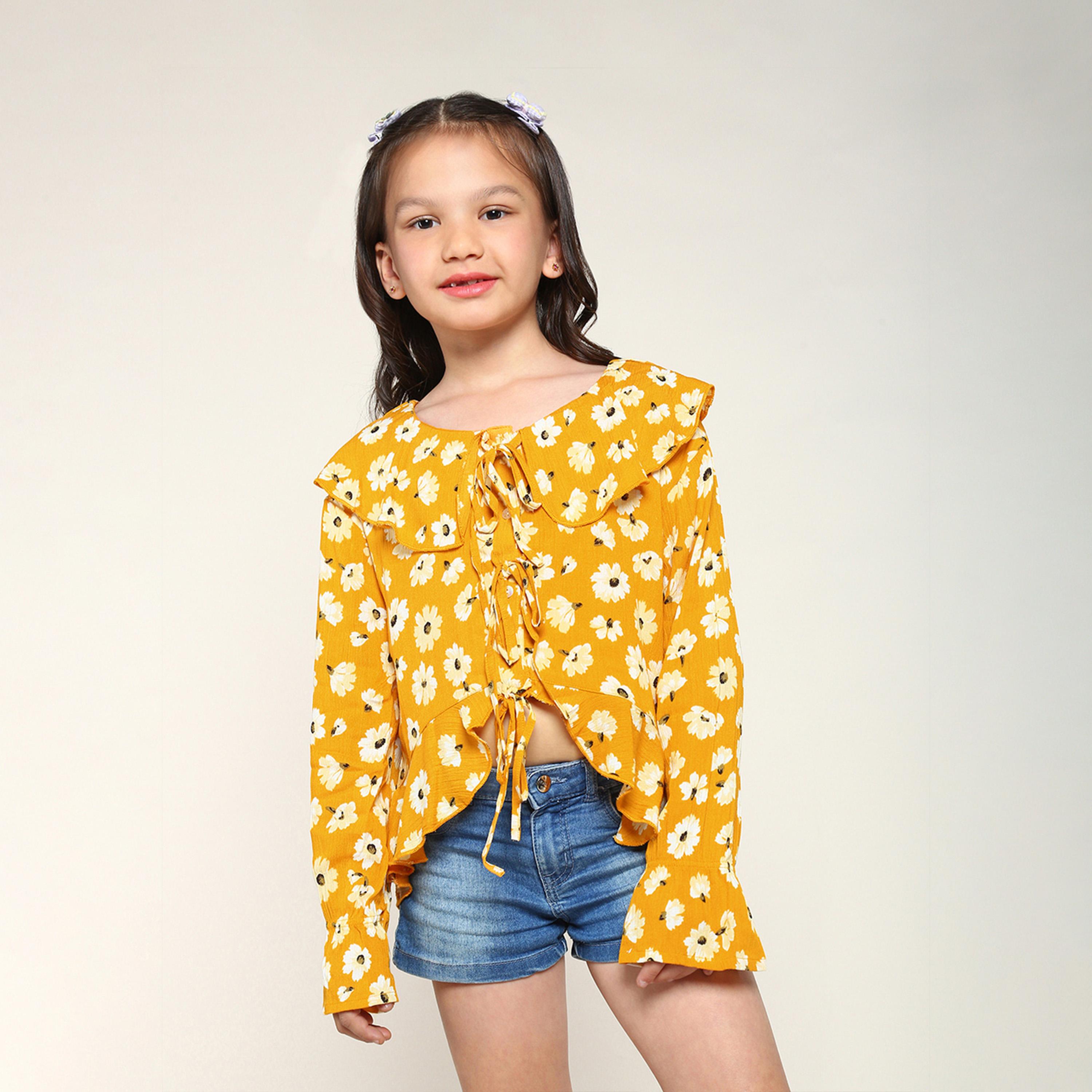 LilPicks X Styli Floral Printed Top For Girls-girls-clothing-blousesandshirts-image-3