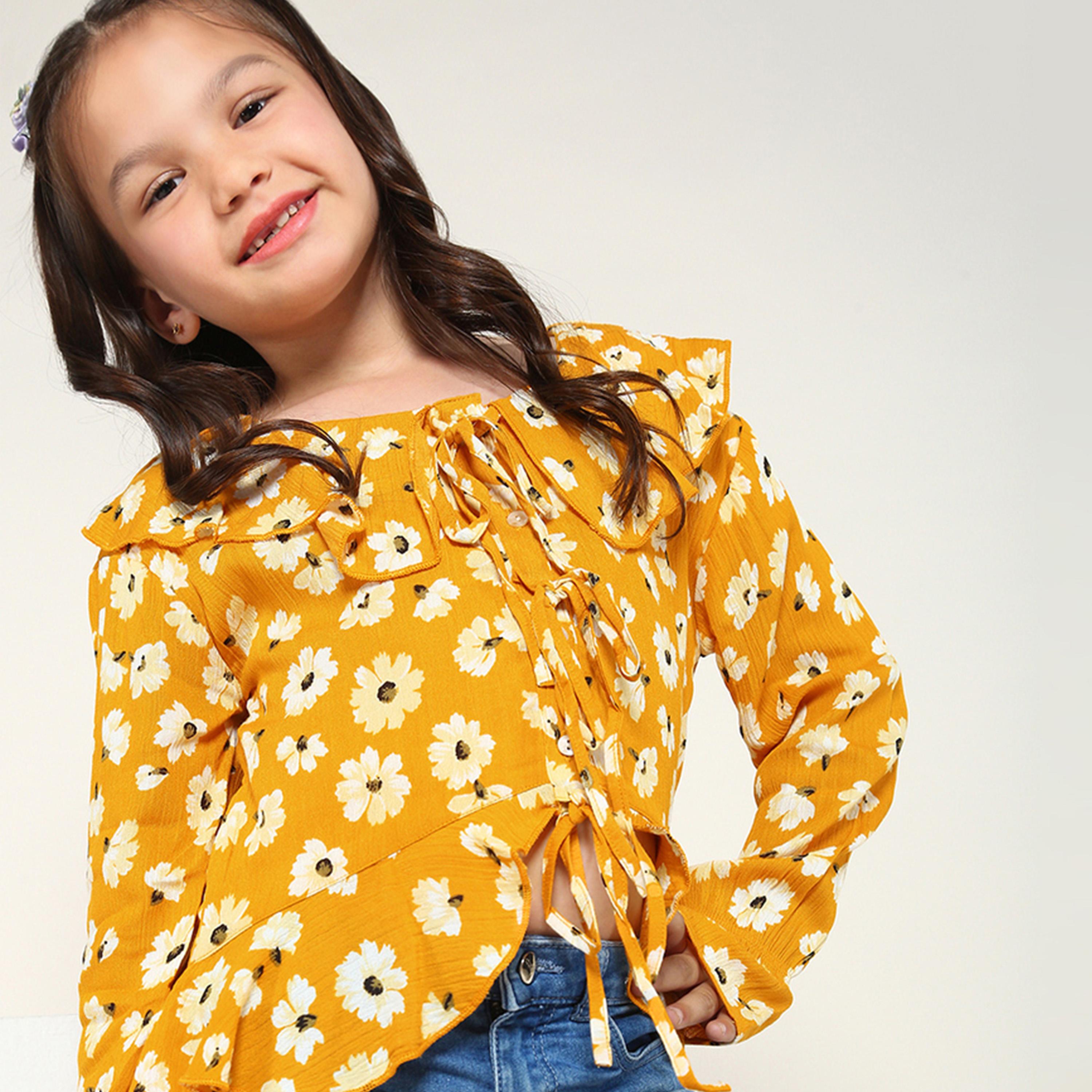 ليل بيكس × ستايلي - بلوزة موردة للبنات-girls-clothing-blousesandshirts-image-4