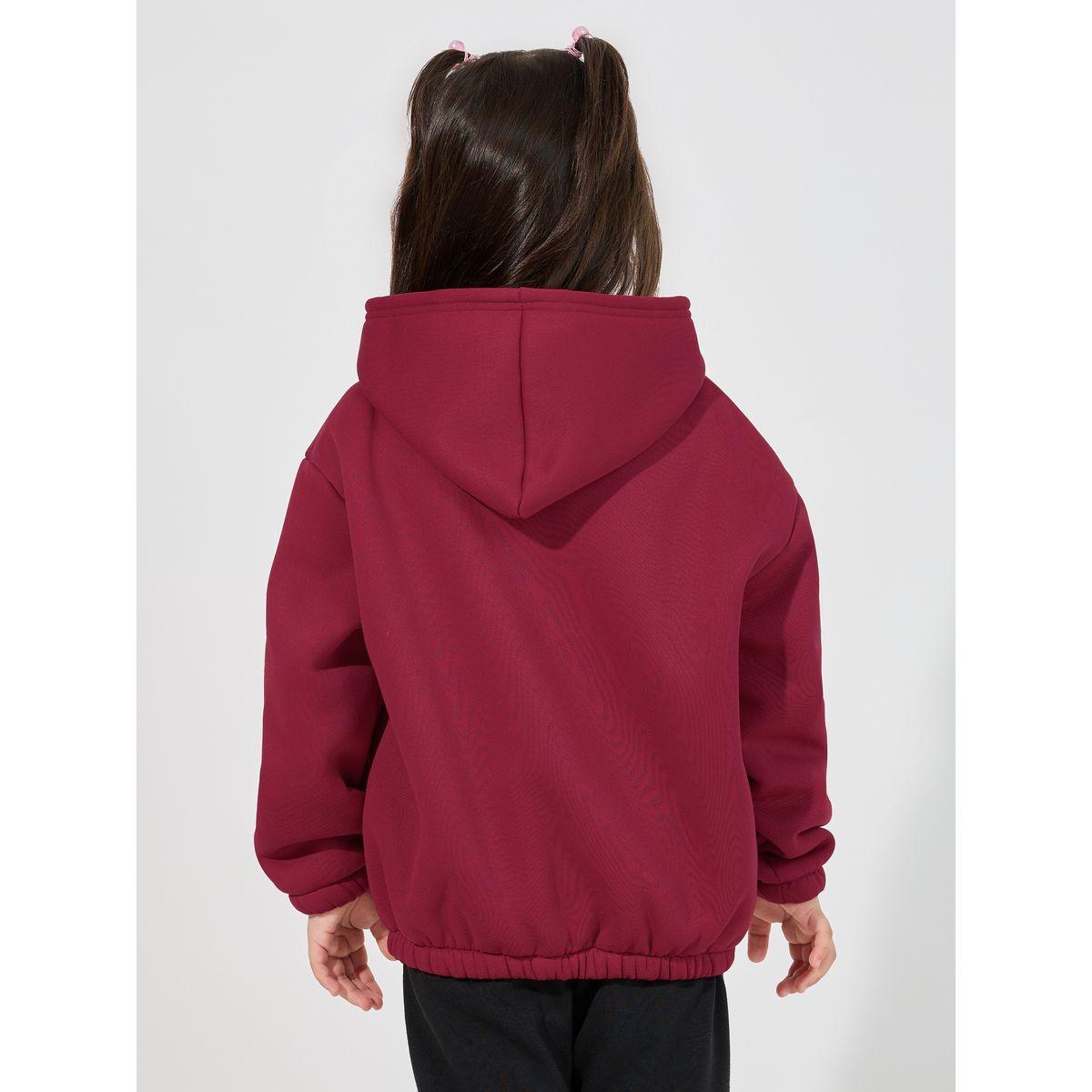 هودي مزين بشارة مع سحَّاب غلق-girls-clothing-sweatshirts-image-5