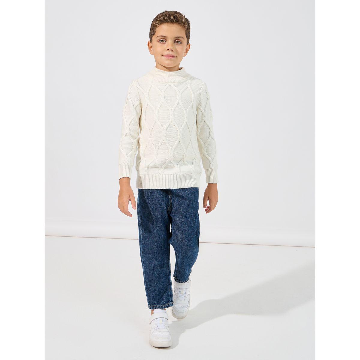 Styli Diamond Pattern Knitted Sweater-boys-clothing-jumpersandcardigans-image-2