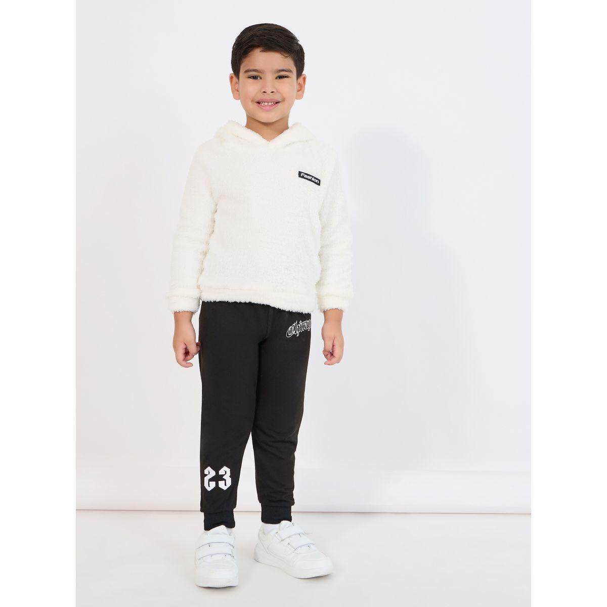 جوغر مطبع بكتابة مع حواف بأساور-boys-clothing-bottoms-joggersandtrackpants-image-2