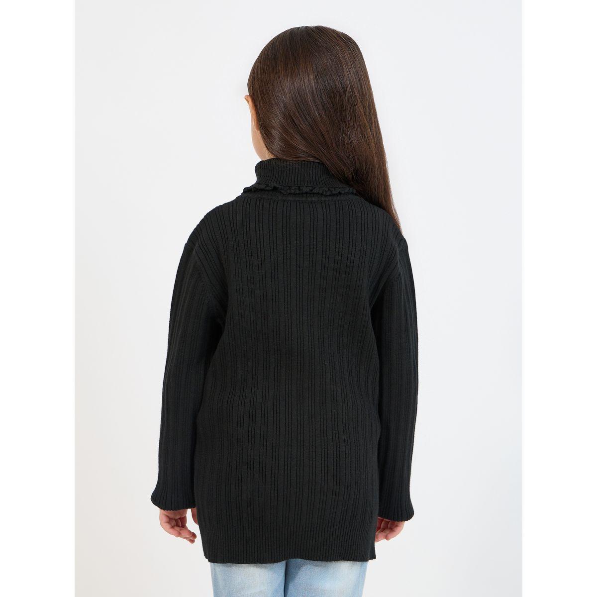 Styli Knitted Turtleneck Lace Trim Detail Sweater-girls-clothing-jumpersandcardigans-image-4
