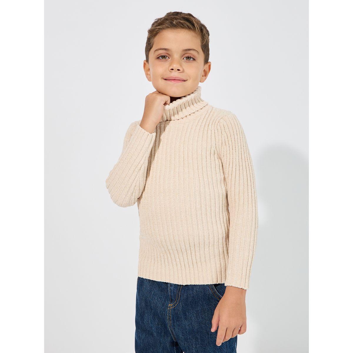 سويتر بتفاصيل محبوكة وياقة عالية-boys-clothing-jumpersandcardigans-image-4