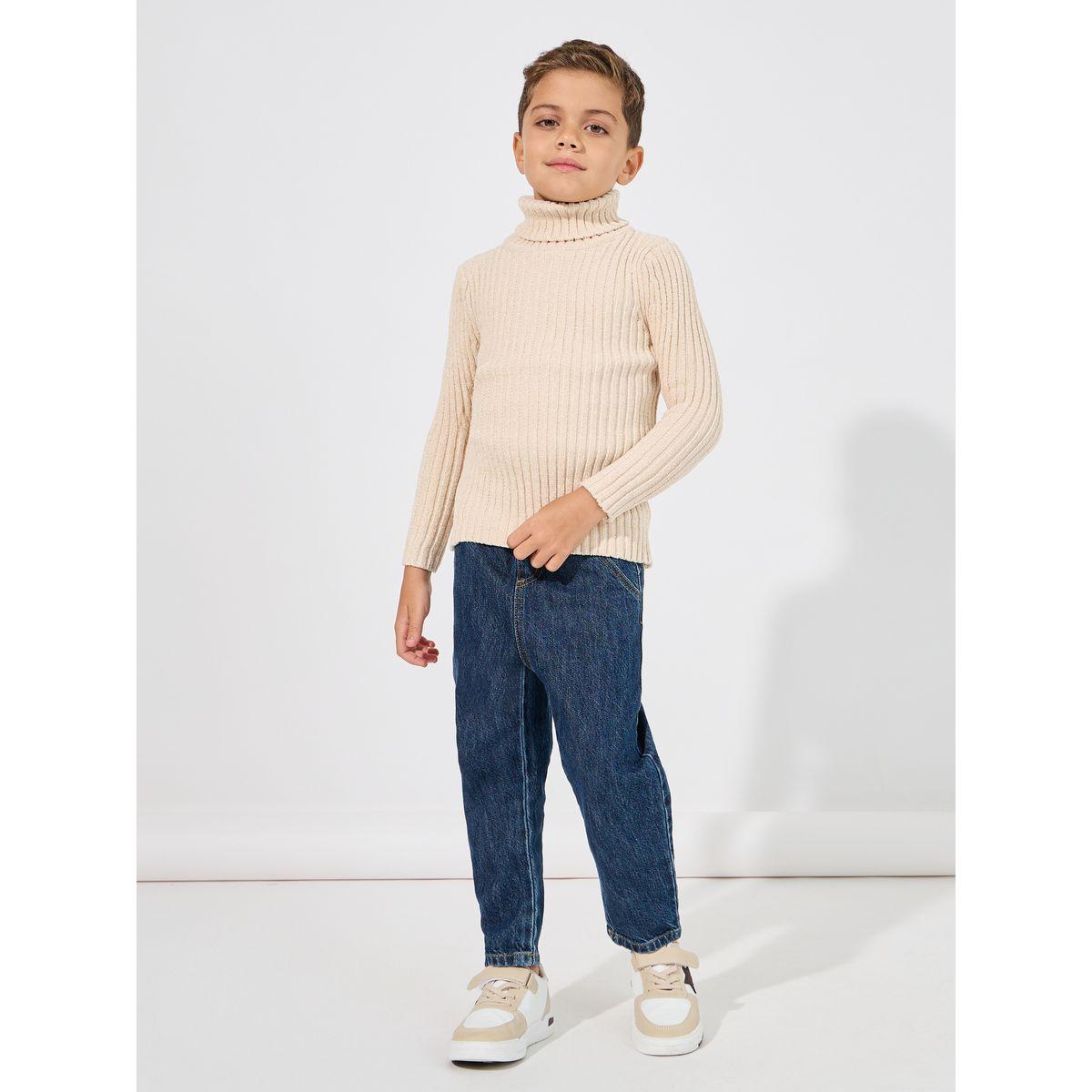 سويتر بتفاصيل محبوكة وياقة عالية-boys-clothing-jumpersandcardigans-image-3