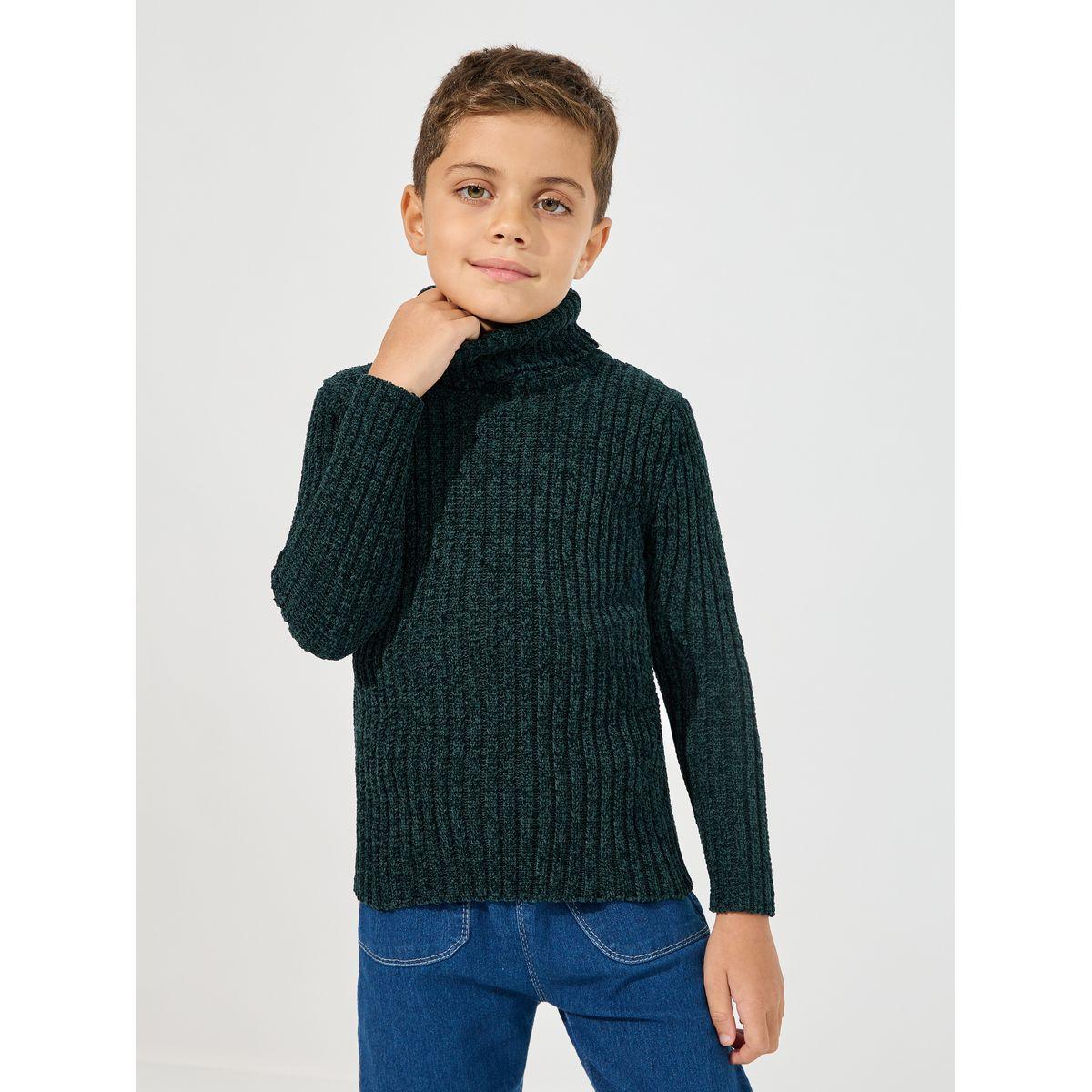 Styli Chenille Knitted Turtle Neck Sweater-boys-clothing-jumpersandcardigans-image-1