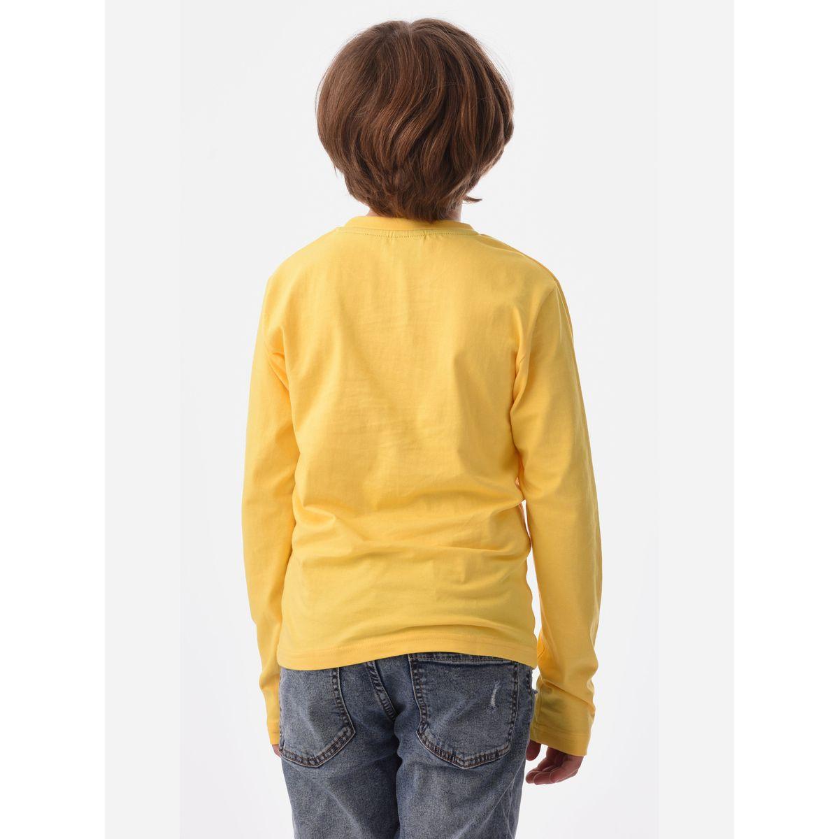 تيشيرت مطبع بكتابة وأكمام طويلة أورباسي × ستايلي-boys-clothing-tshirtsandpolos-image-4