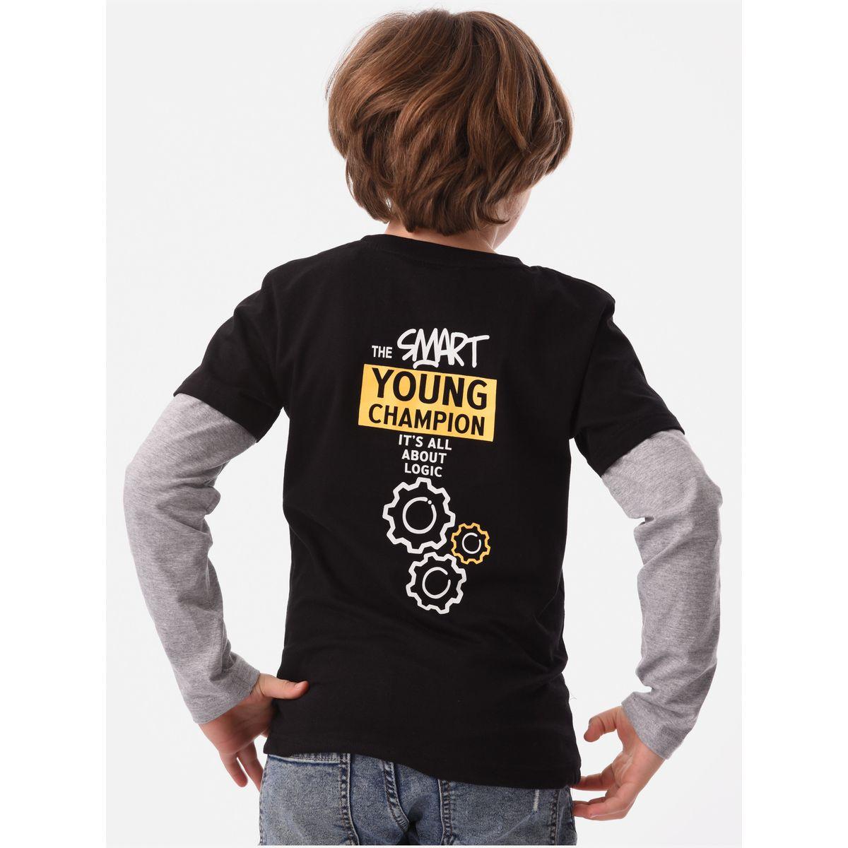 تيشيرت مطبع بطبعة جرافيك أورباسي × ستايلي-boys-clothing-tshirtsandpolos-image-4