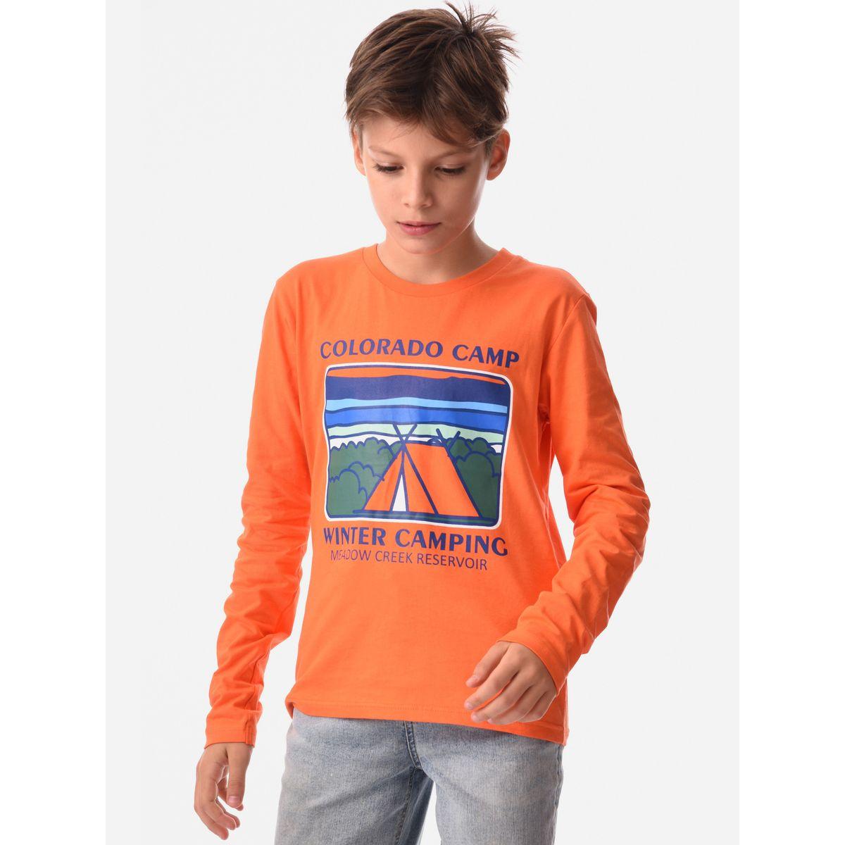 تيشيرت مطبع بطبعة جرافيك مع أكمام طويلة أورباسي × ستايلي-boys-clothing-tshirtsandpolos-image-1